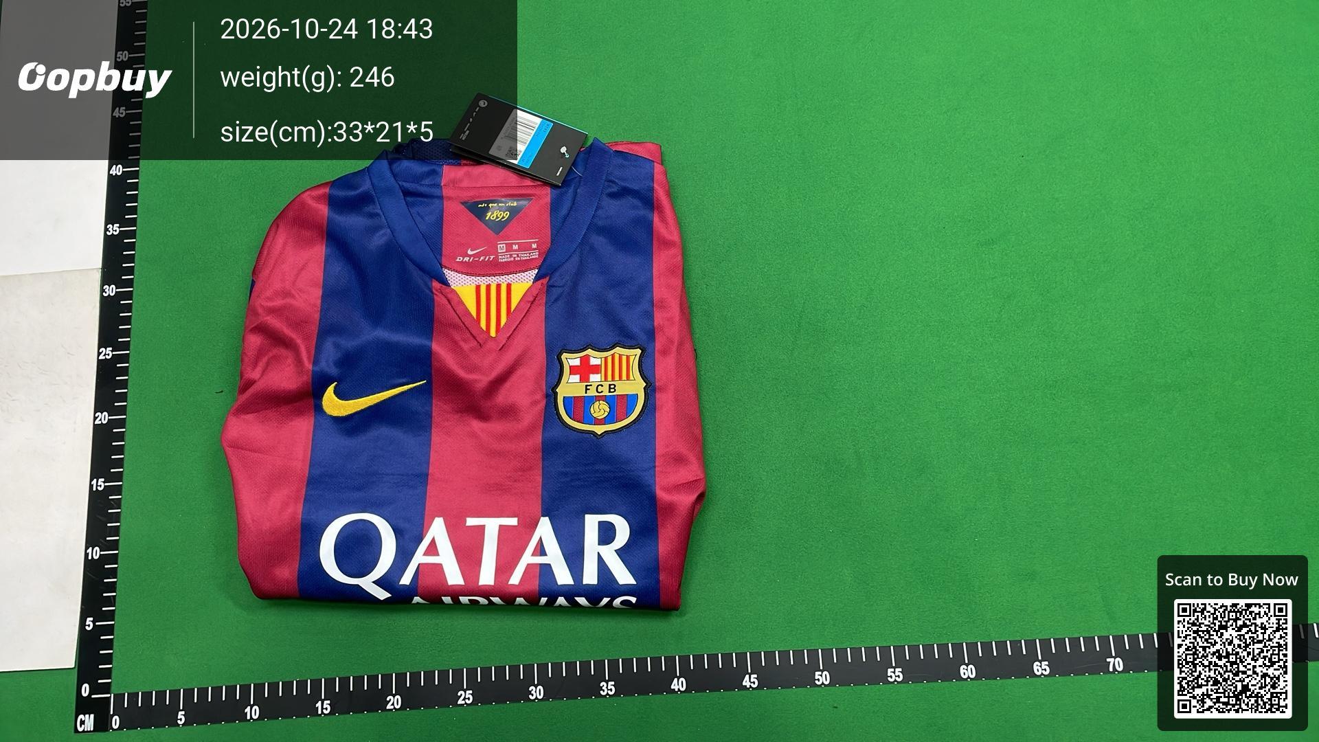 Foto QC 7 de Nike x FC Barcelona Retro 2020/21 Away Messi #10 Jersey Black Gold