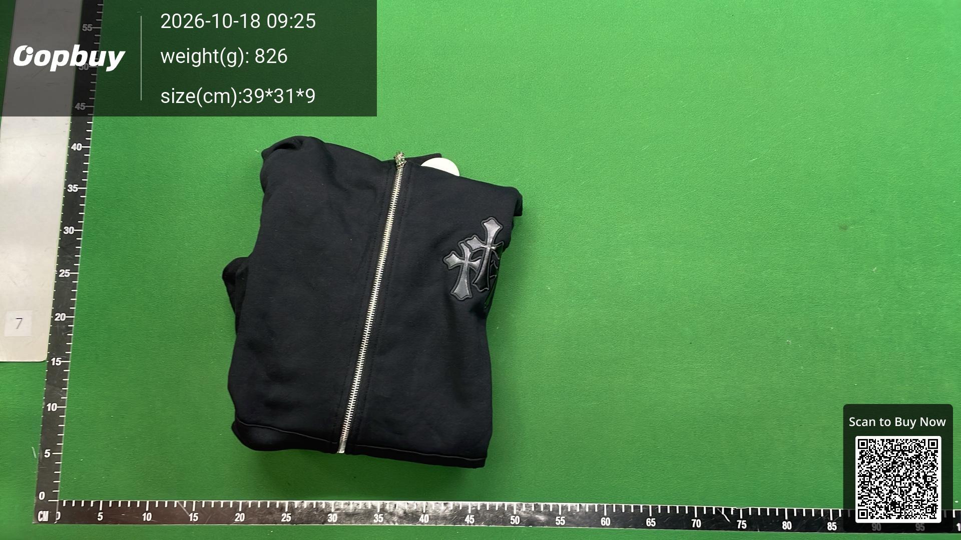 Foto QC 3 de Chrome Hearts Los Angeles Zip Up Hoodie Jacket Black