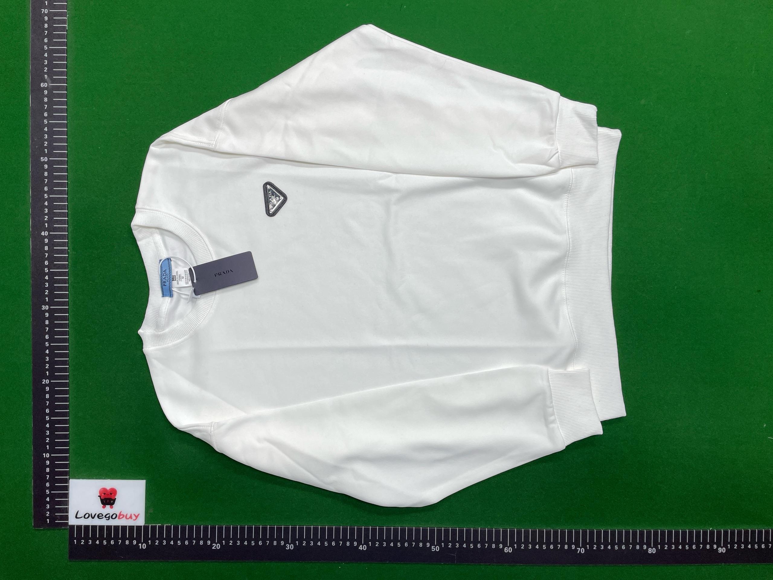 Foto QC 1 de Prada Triangle Logo Crewneck Sweater Black
