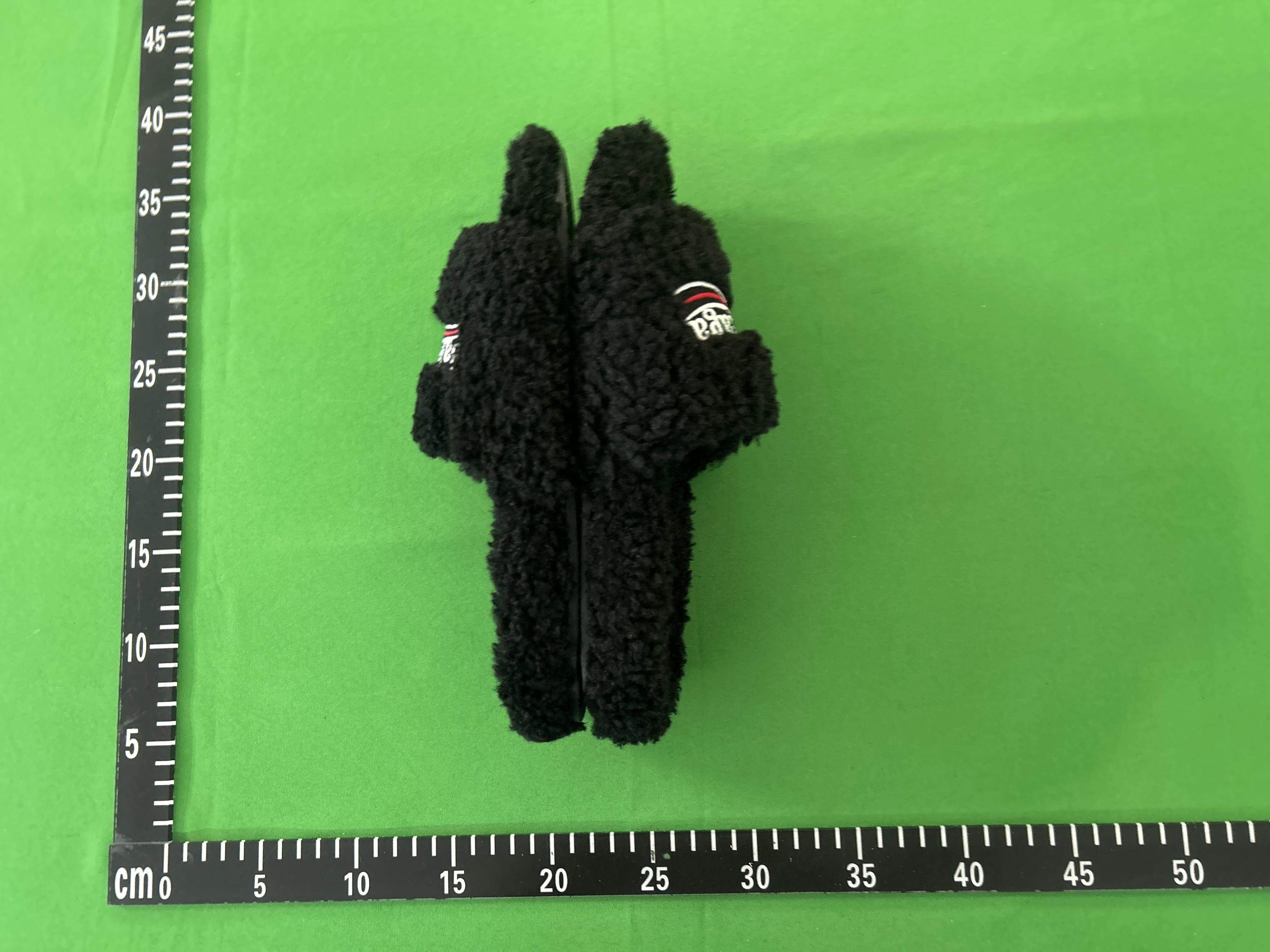Foto QC 5 de Balenciaga Furry Slide Faux Fur Political Campaign Black