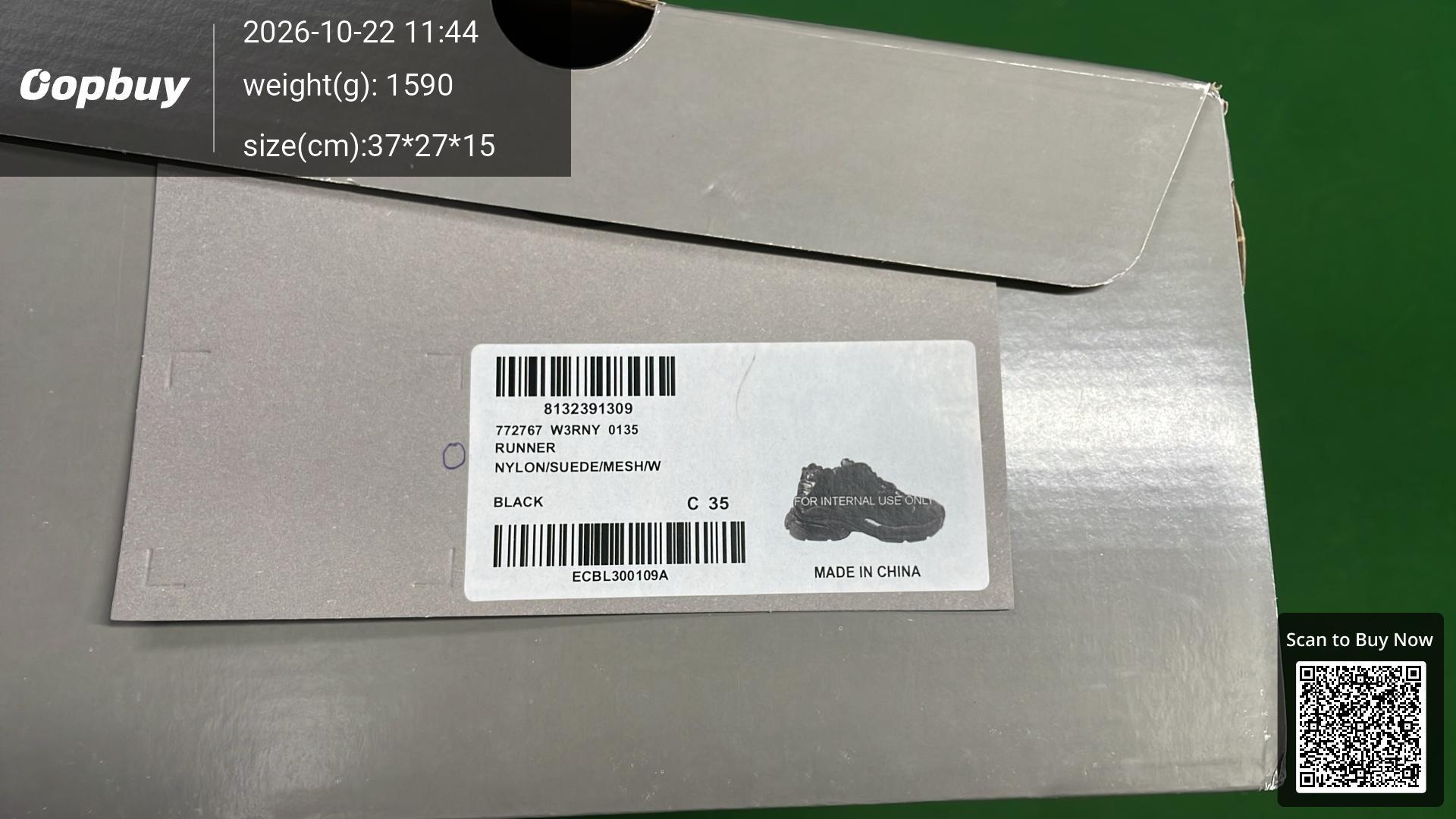 Foto QC 2 de Balenciaga Runner Mesh and Nylon Sneakers White Blue 772767 W3RBW 0575