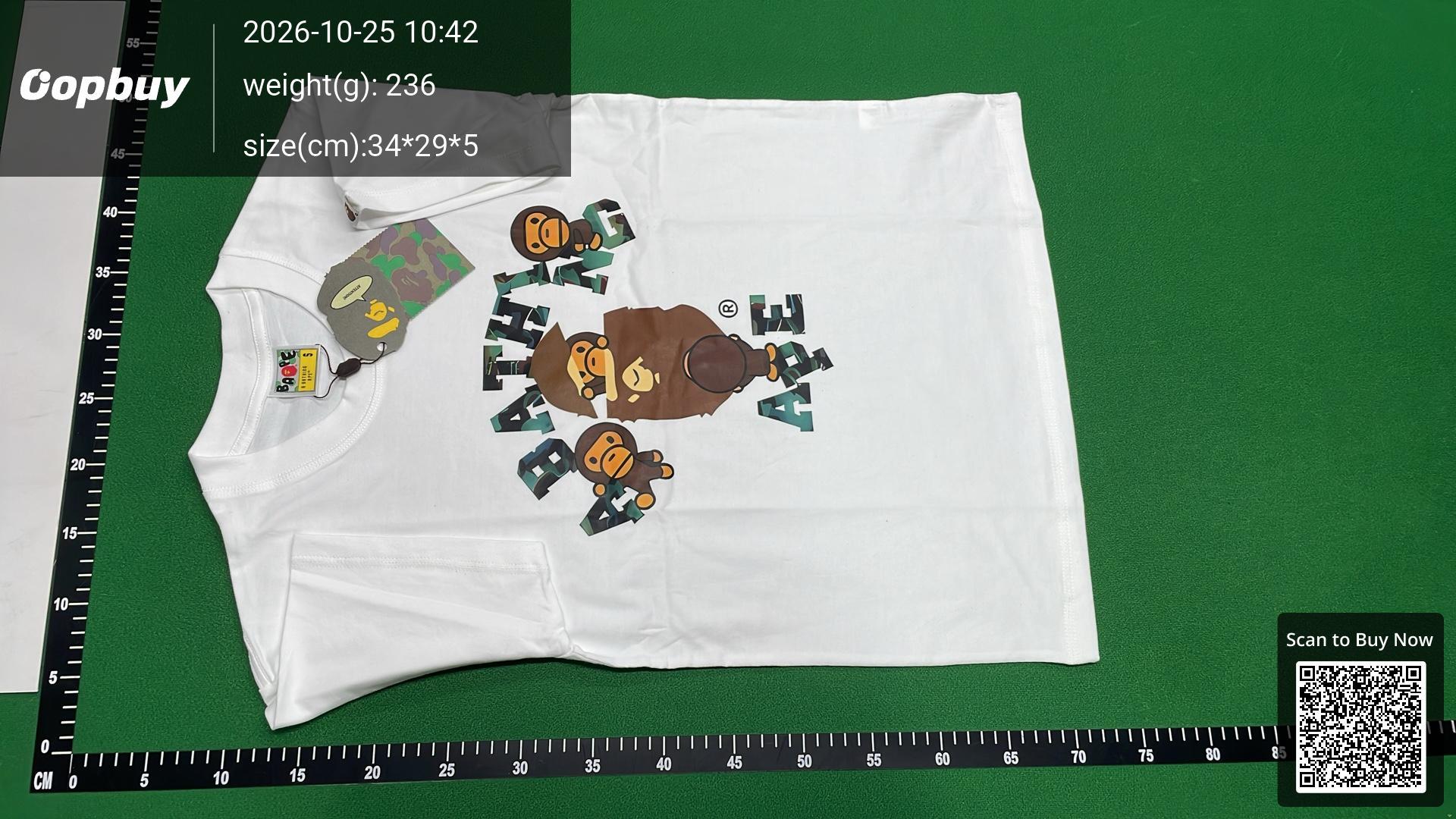 Foto QC 2 de BAPE ABC Camo College T-shirt White Blue