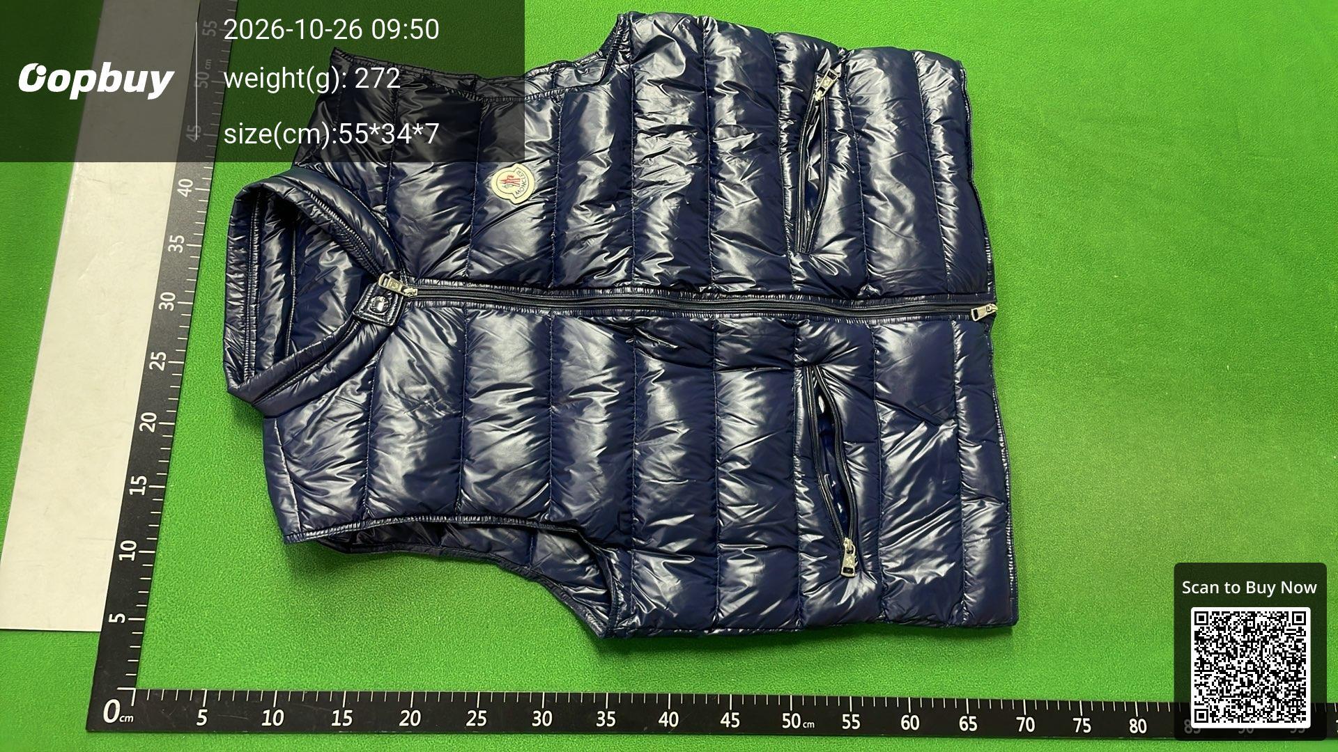 Foto QC 1 de Moncler Gui Vest Down Light Blue