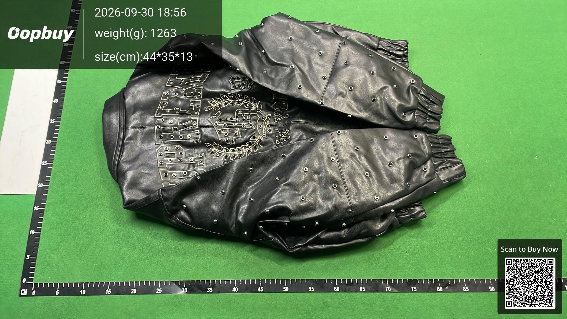 Foto QC 3 de Ed Hardy Leather Jacket Death Before Dishonor Black