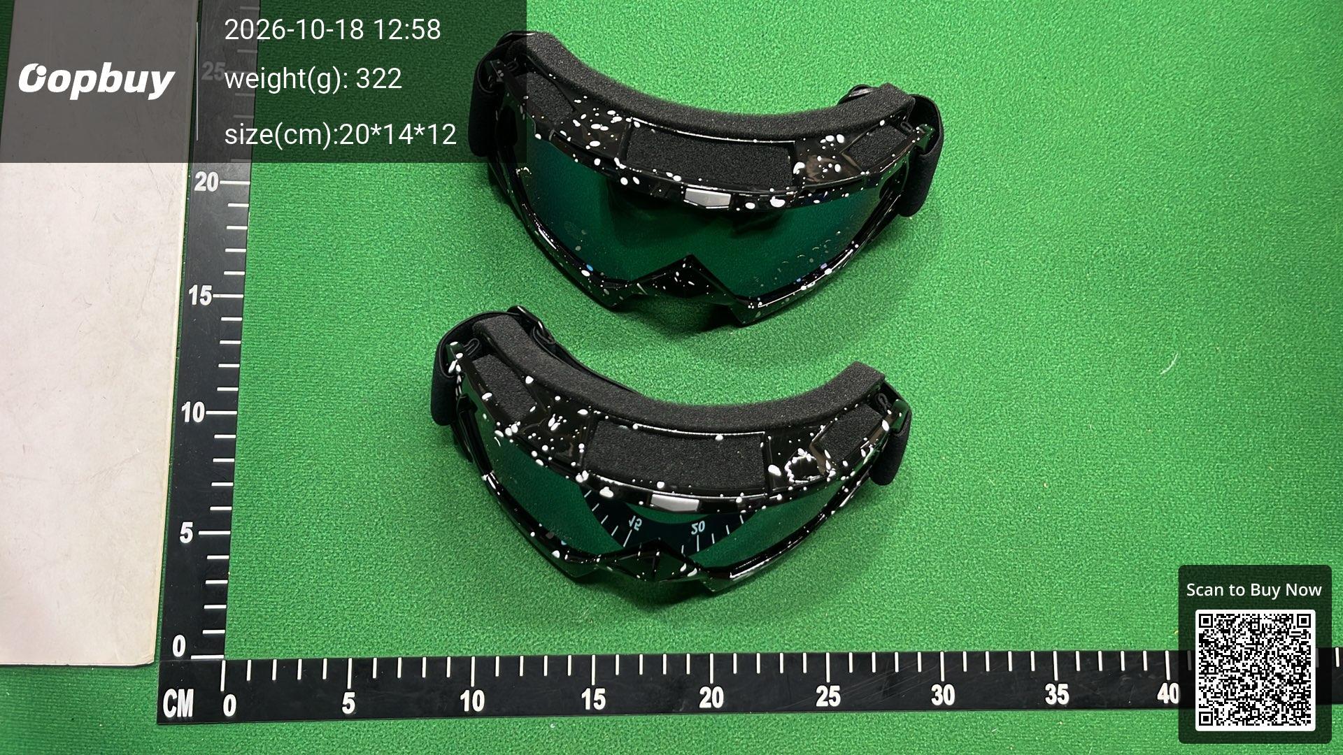 Foto QC 3 de Unbranded Ski Plastic Goggles Orange Blue Mirrored