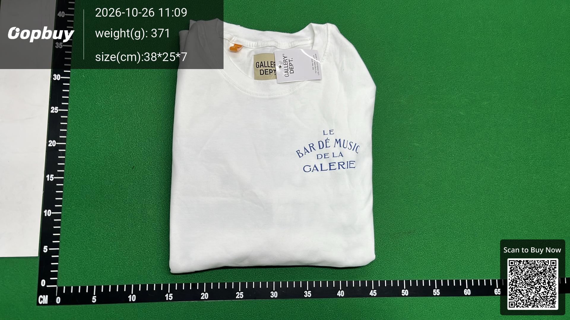 Foto QC 7 de Gallery Dept. T-shirt Long-Sleeve Hollywood Logo Cream