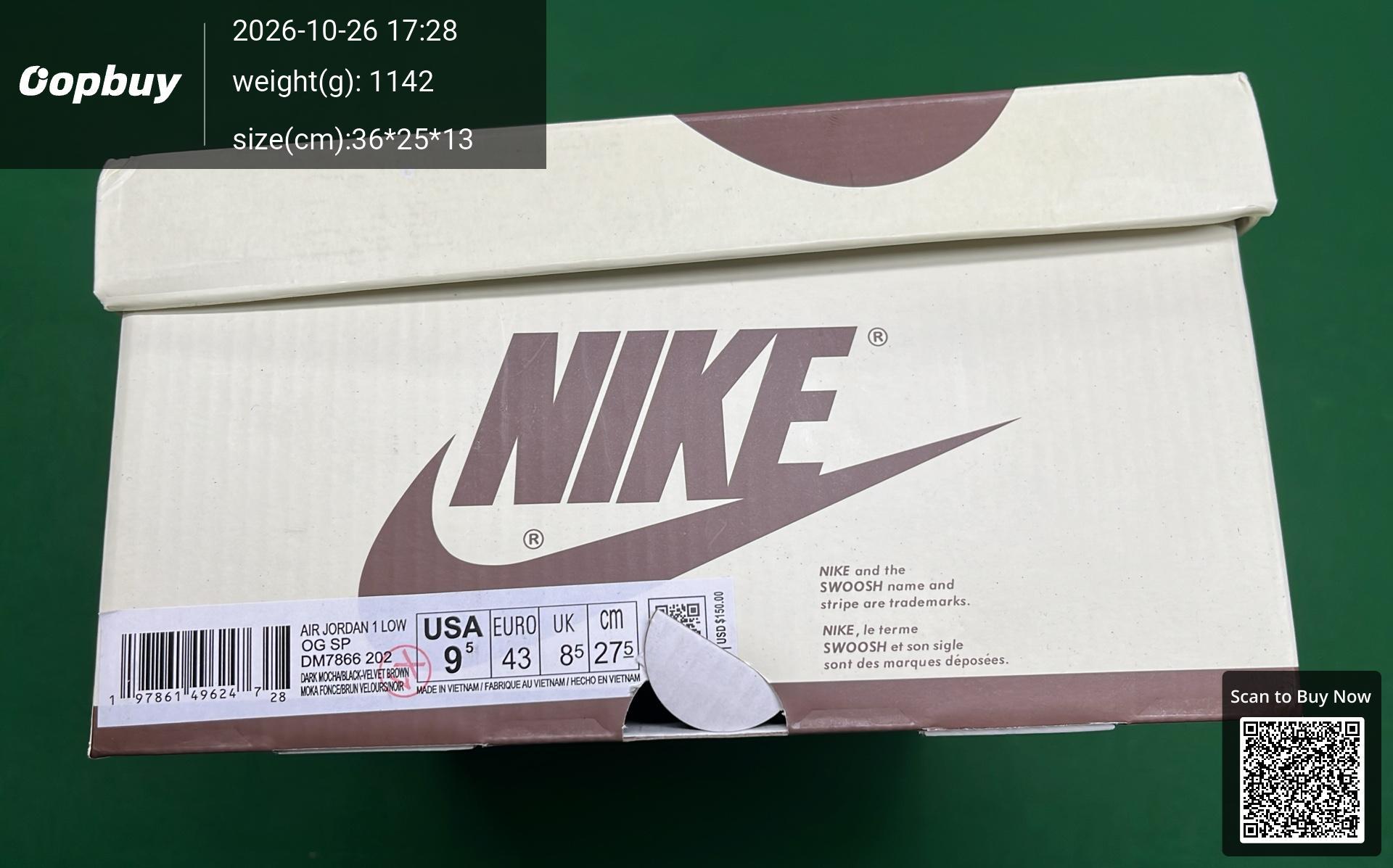 Foto QC 2 de Jordan 1 Retro Low OG SP Travis Scott Black Phantom DM7866-001