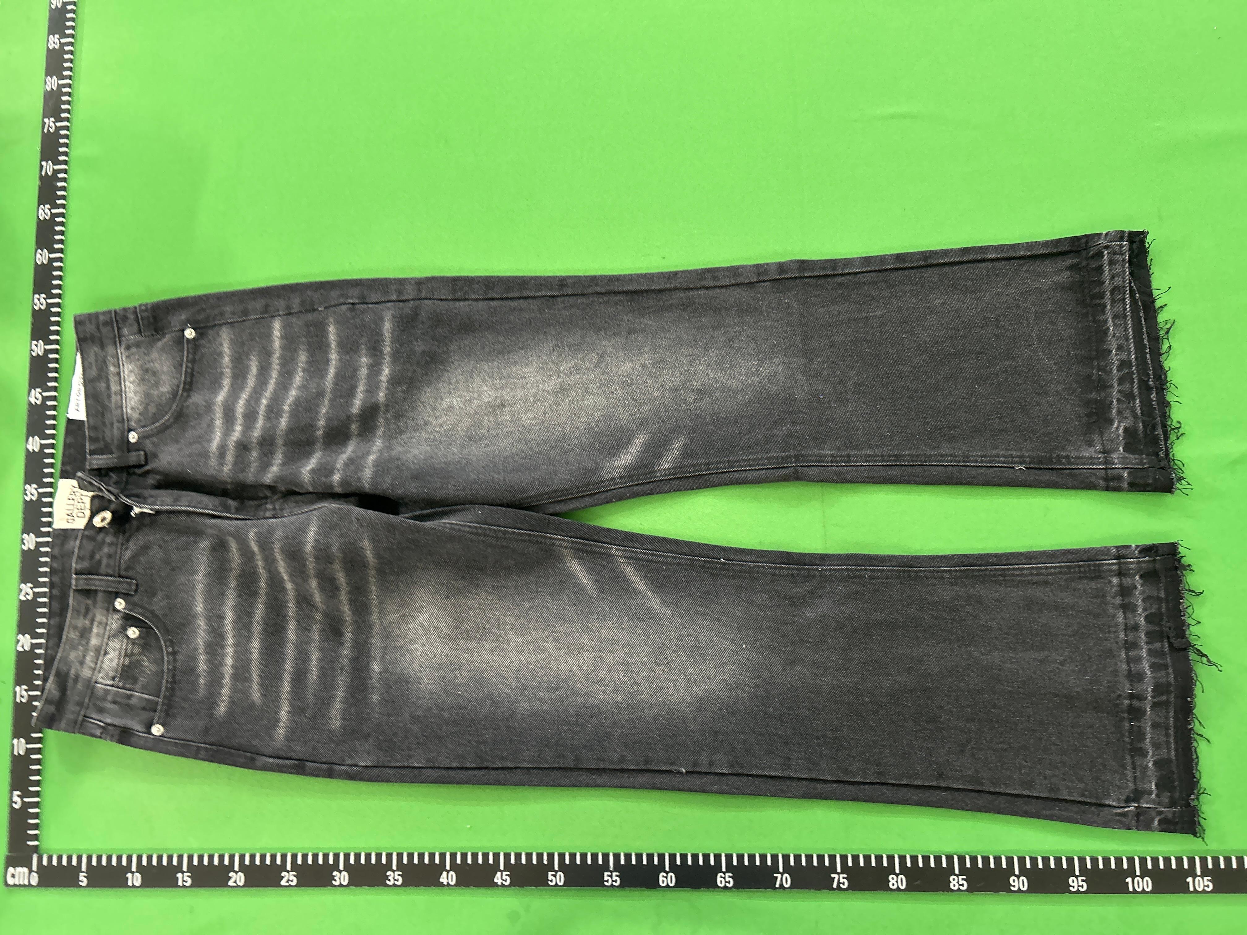 Foto QC 2 de Chrome Hearts Cross Patch Jeans Orange Paint Splatter Flare Black