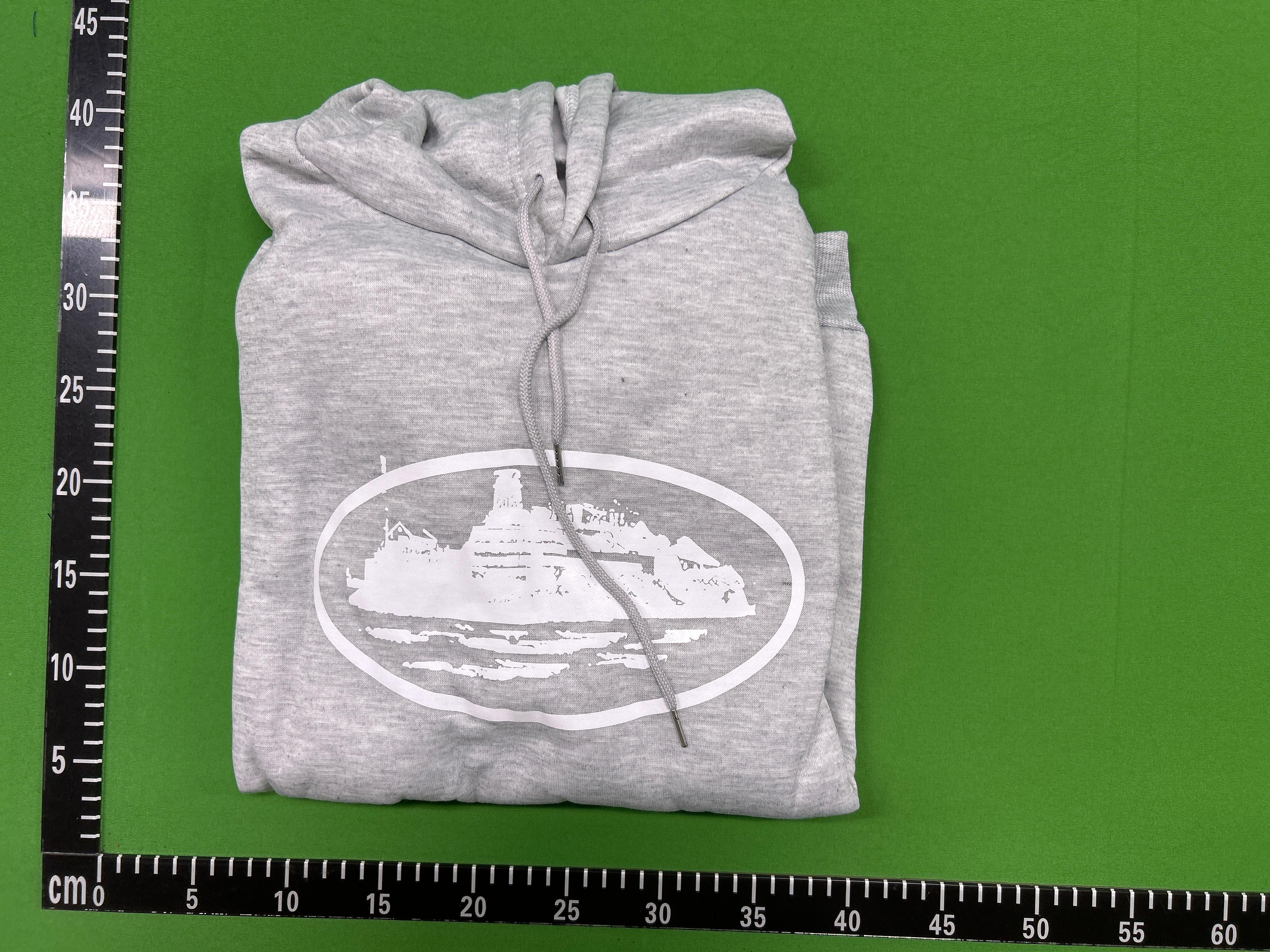 Foto QC 2 de Corteiz Alcatraz Crewneck Sweater Logo Print Light Blue