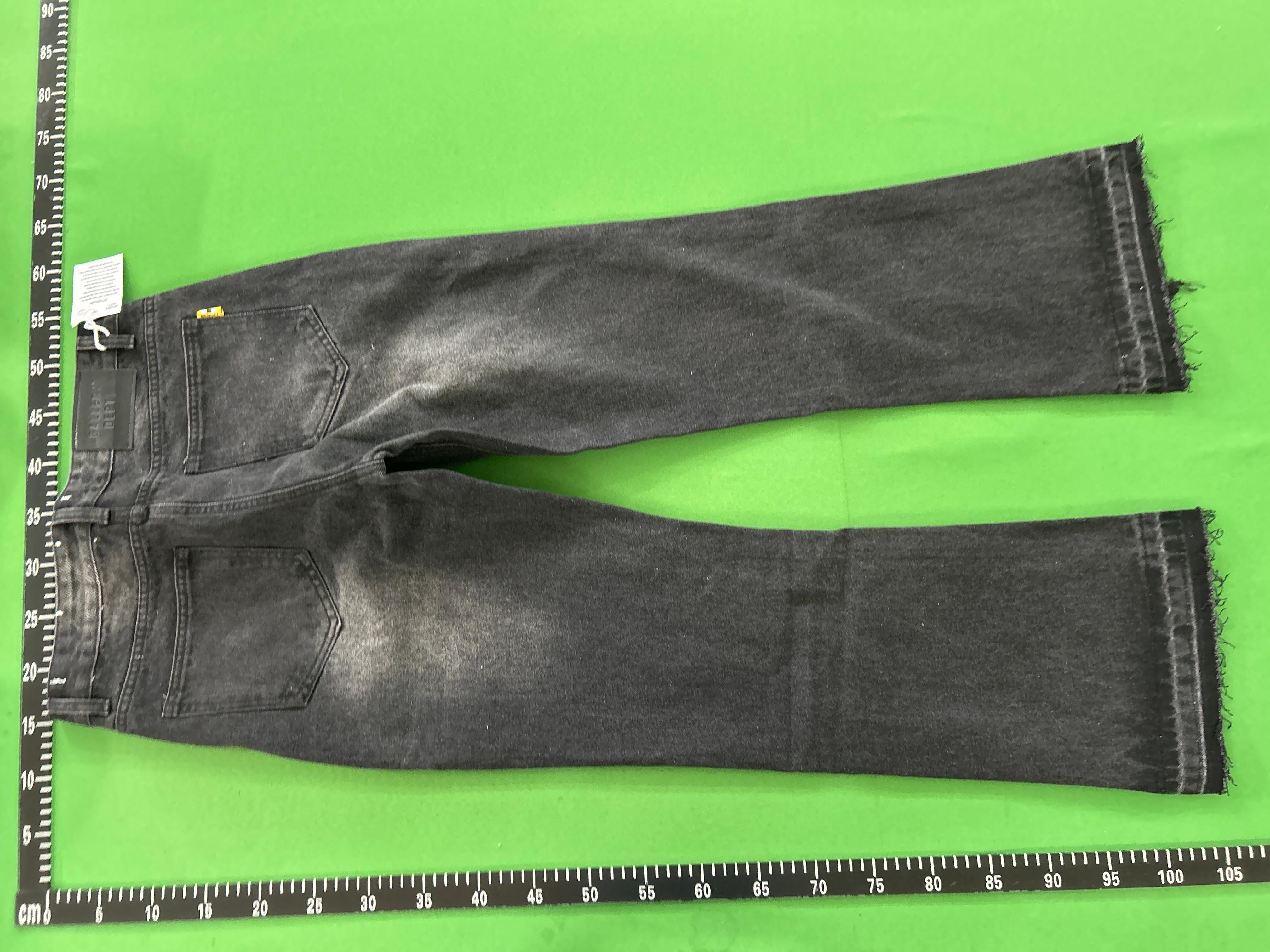 Foto QC 3 de Chrome Hearts Cross Patch Jeans Orange Paint Splatter Flare Black