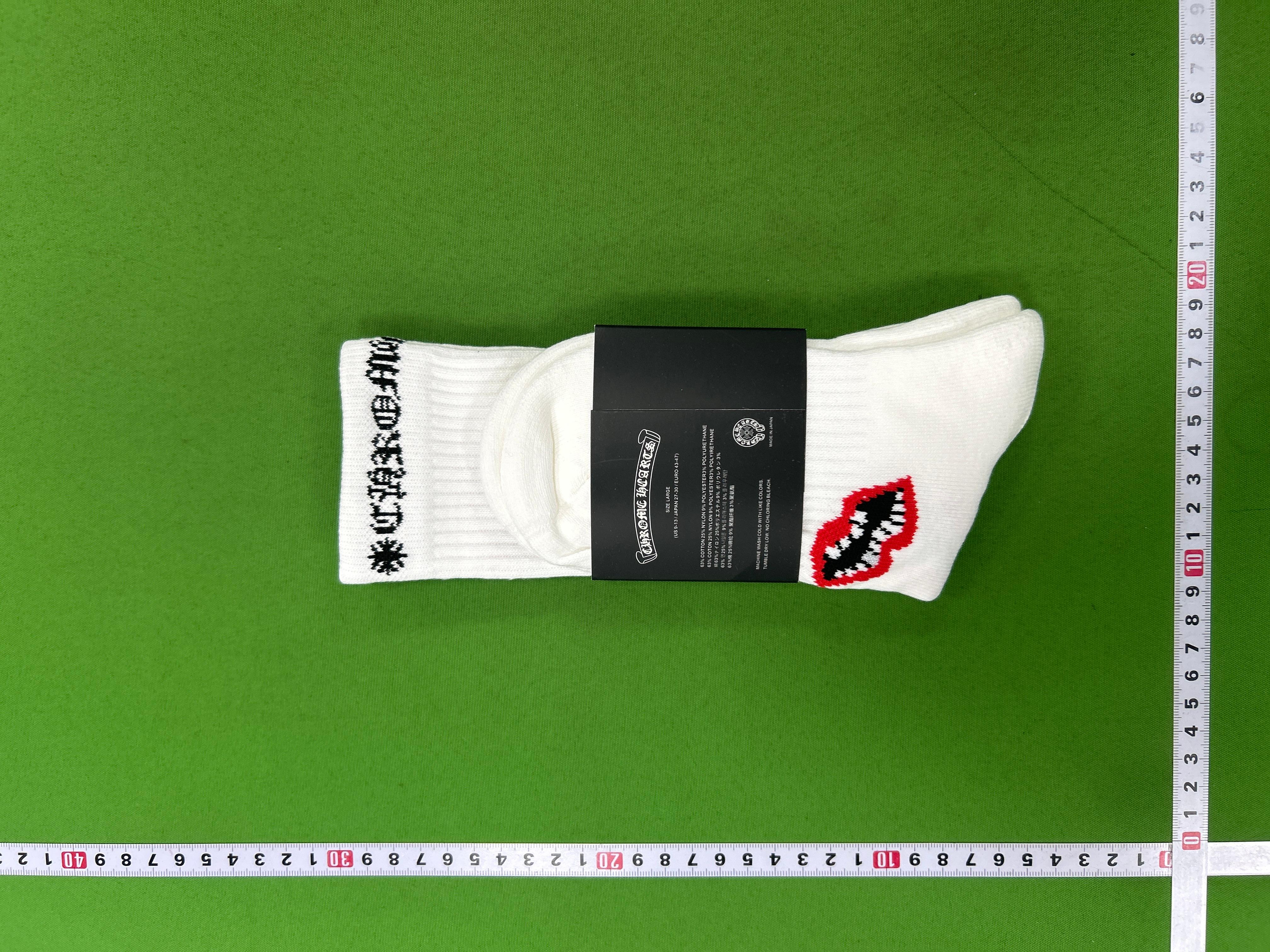 Foto QC 5 de Chrome Hearts Matty Boy Crew Socks Chomper White