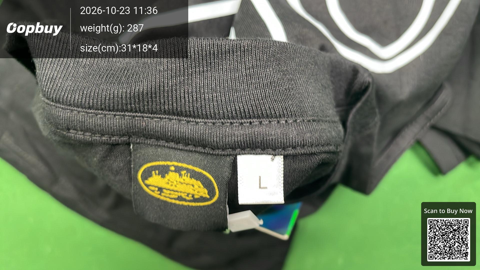 Foto QC 5 de Corteiz T-shirt Script Logo Black