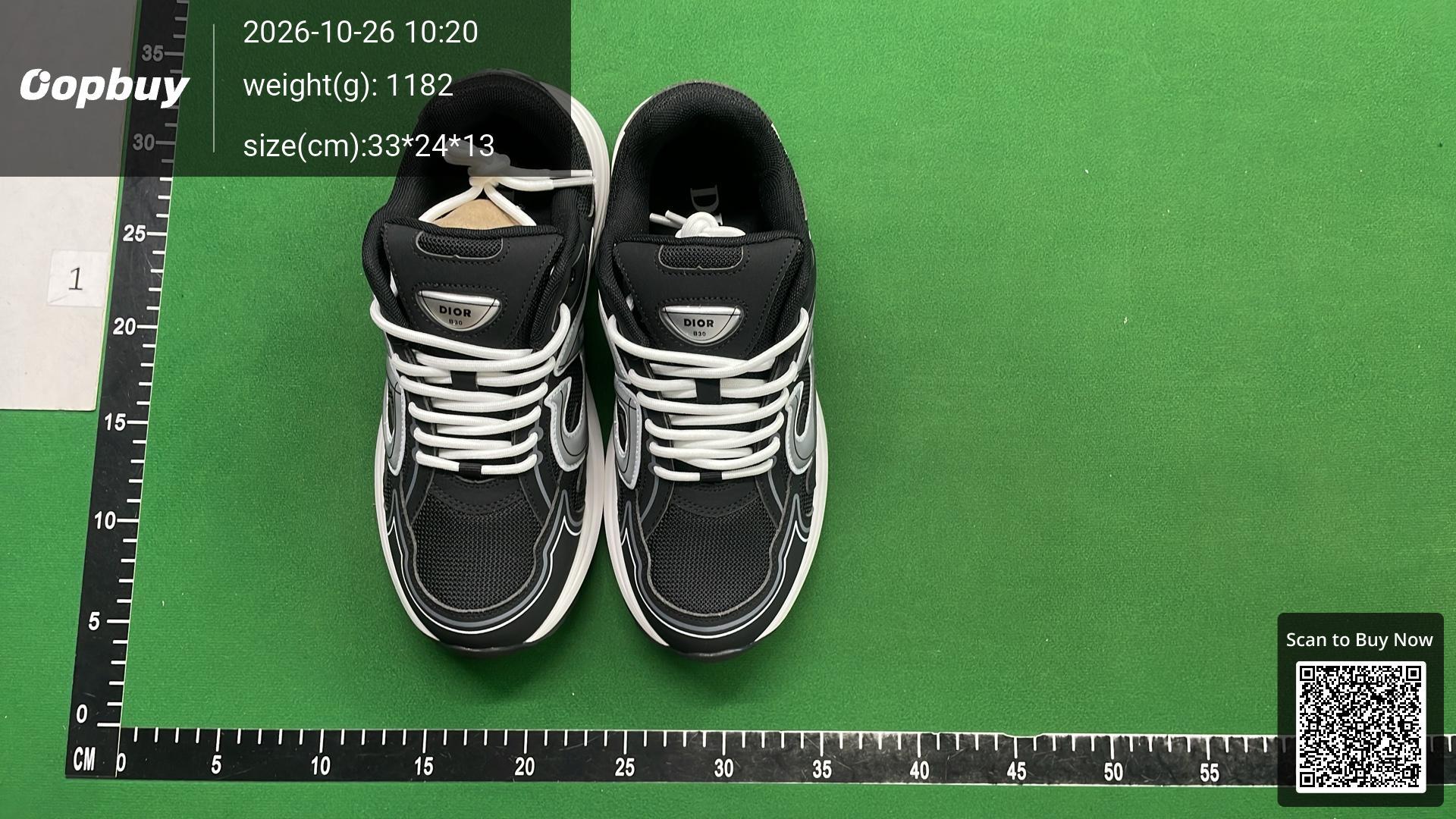 Foto QC 6 de Dior B30 Low Black White G8513