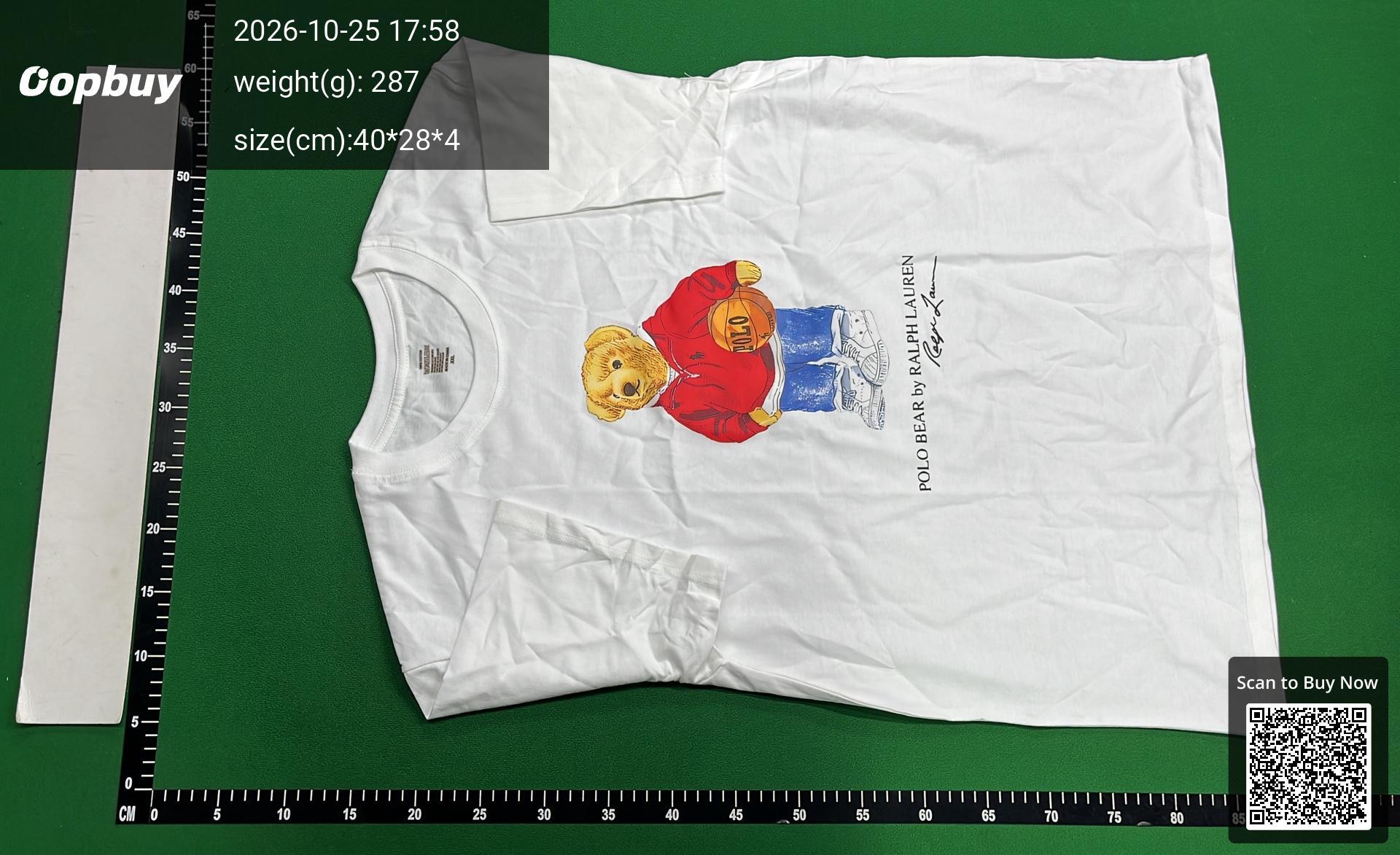 Foto QC 6 de Polo Ralph Lauren Polo Bear Paint Splatter T-Shirt Heather Grey
