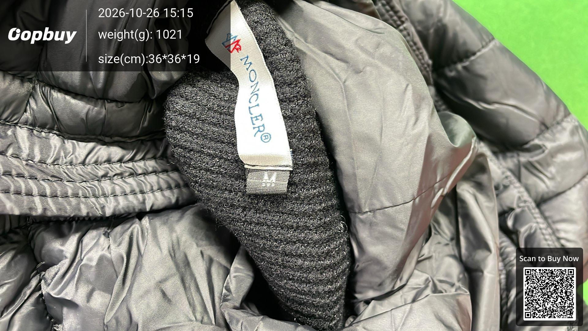 Foto QC 5 de Moncler Knit Sleeve Puffer Jacket Black
