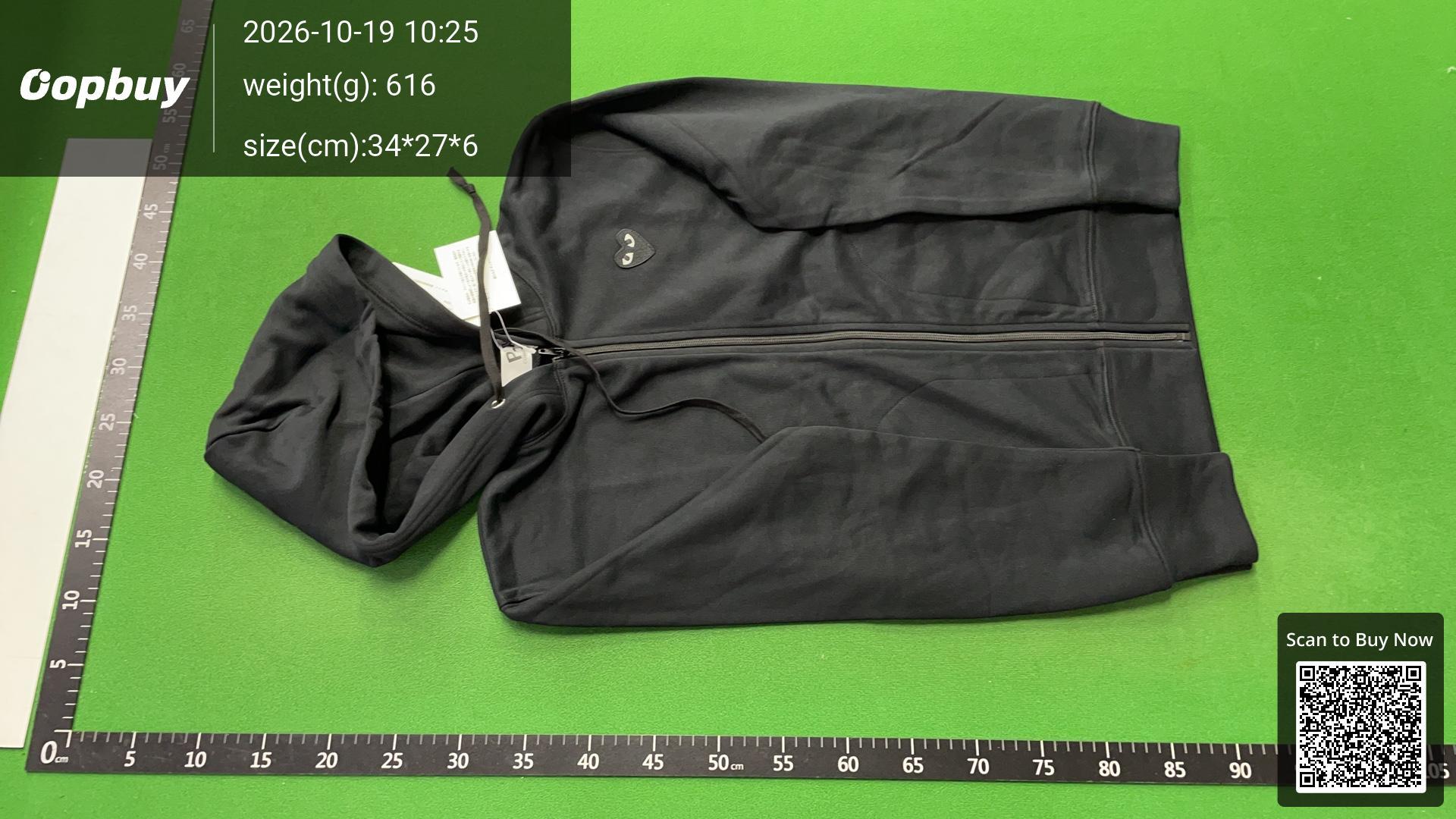 Foto QC 6 de Comme des Garcons Play Heart Logo Zip-Up Jacket Blue