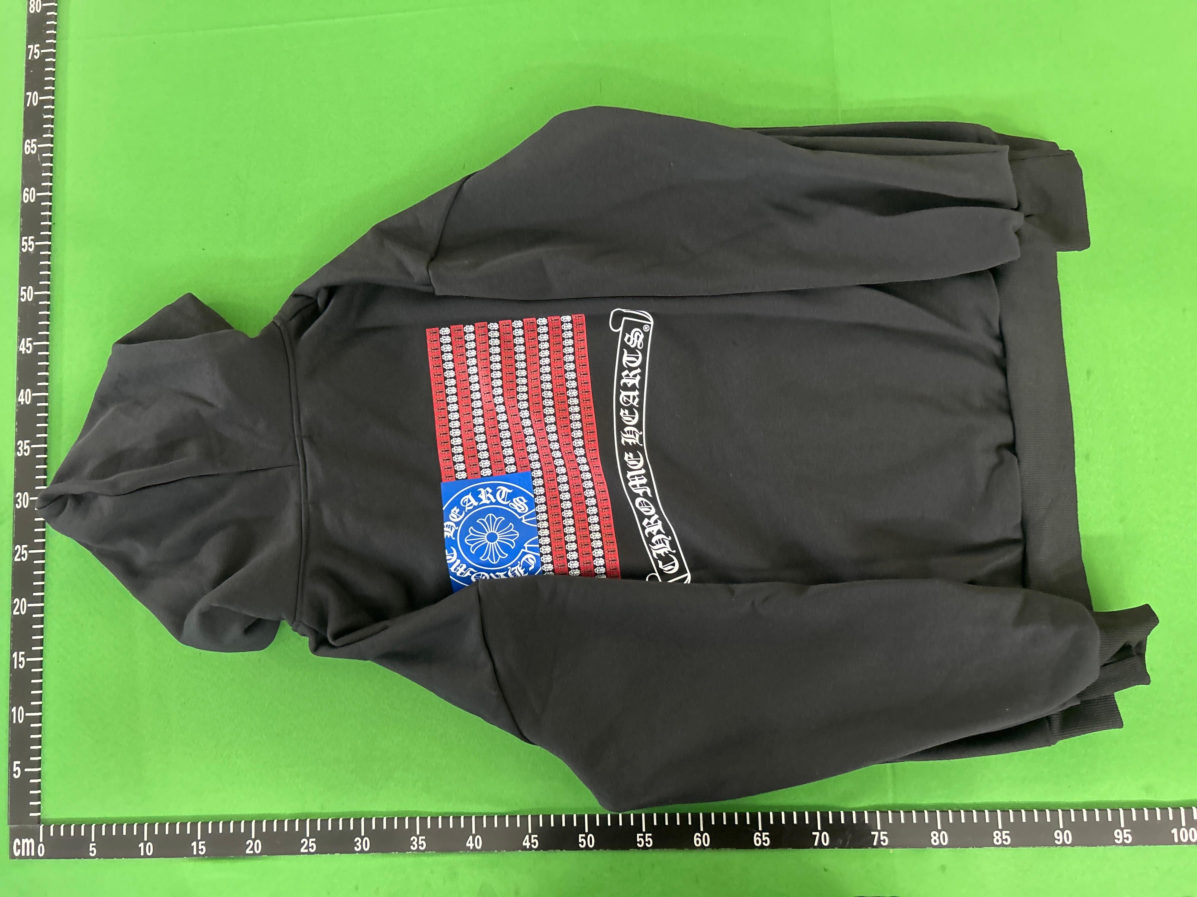 Foto QC 3 de Chrome Hearts Horse Shoe Hooded Jacket Logo Print Black