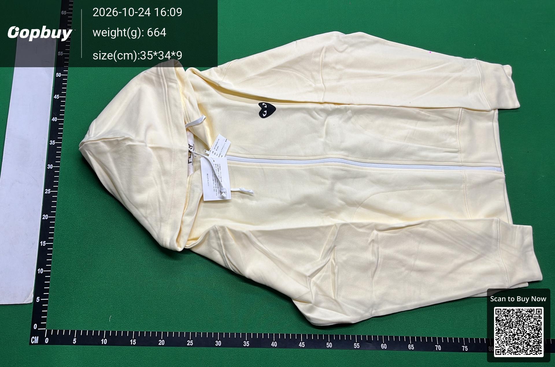 Foto QC 5 de Comme des Garcons Play Heart Logo Zip-Up Jacket Blue