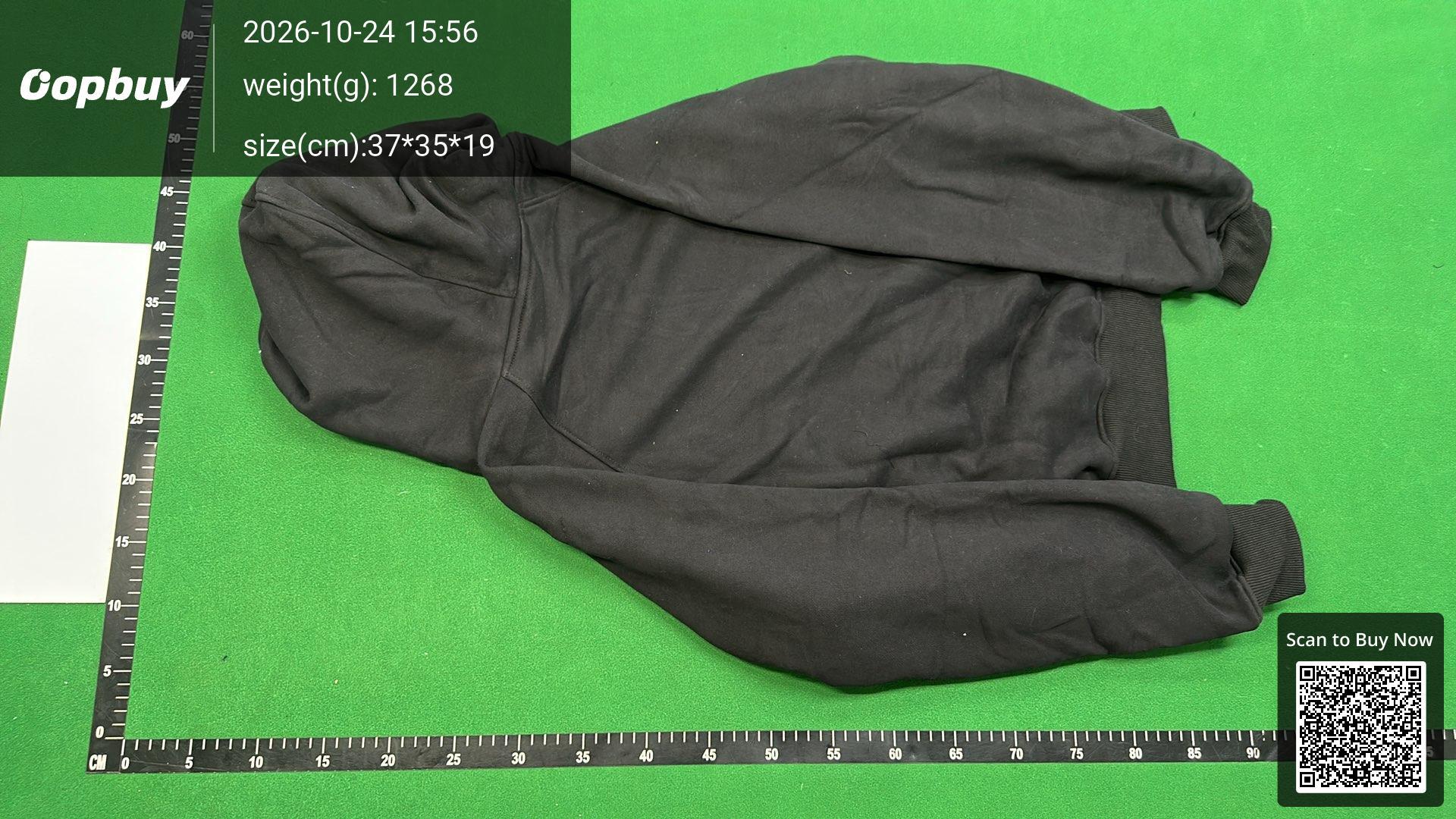 Foto QC 3 de 6PM Sweater Logo Embroidered Fleece-Lined Grey