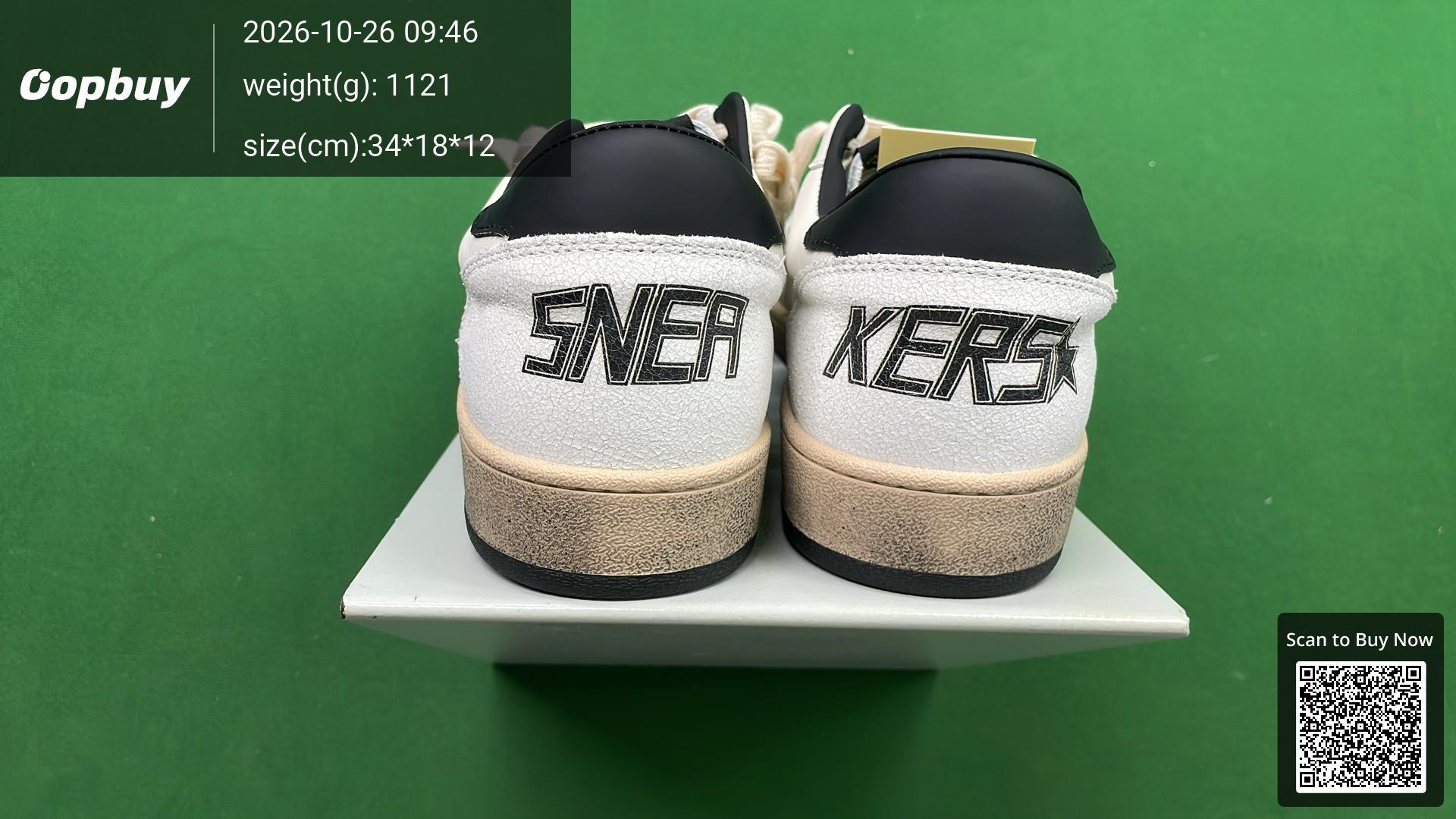 Foto QC 3 de Golden Goose Ball Star Low Black White Star