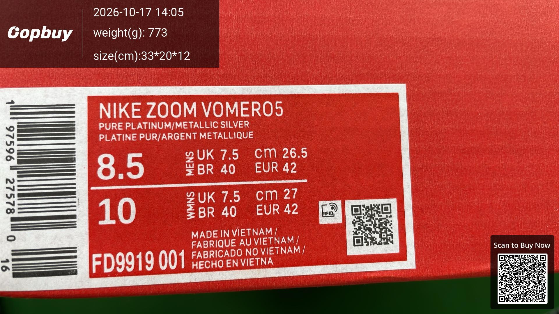 Foto QC 7 de Nike Zoom Vomero 5 Low Worn Blue FB9149-400