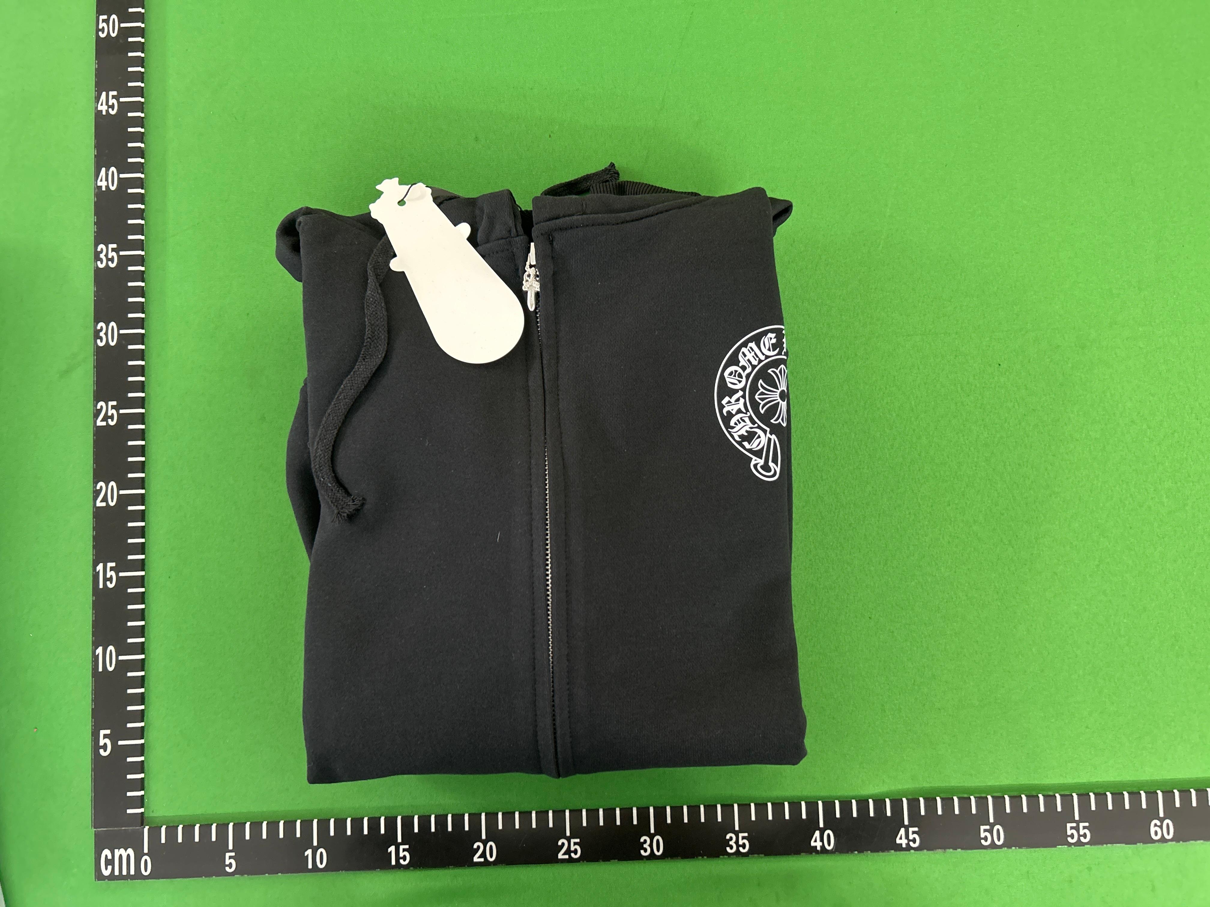 Foto QC 1 de Chrome Hearts Horse Shoe Hooded Jacket Logo Print Black
