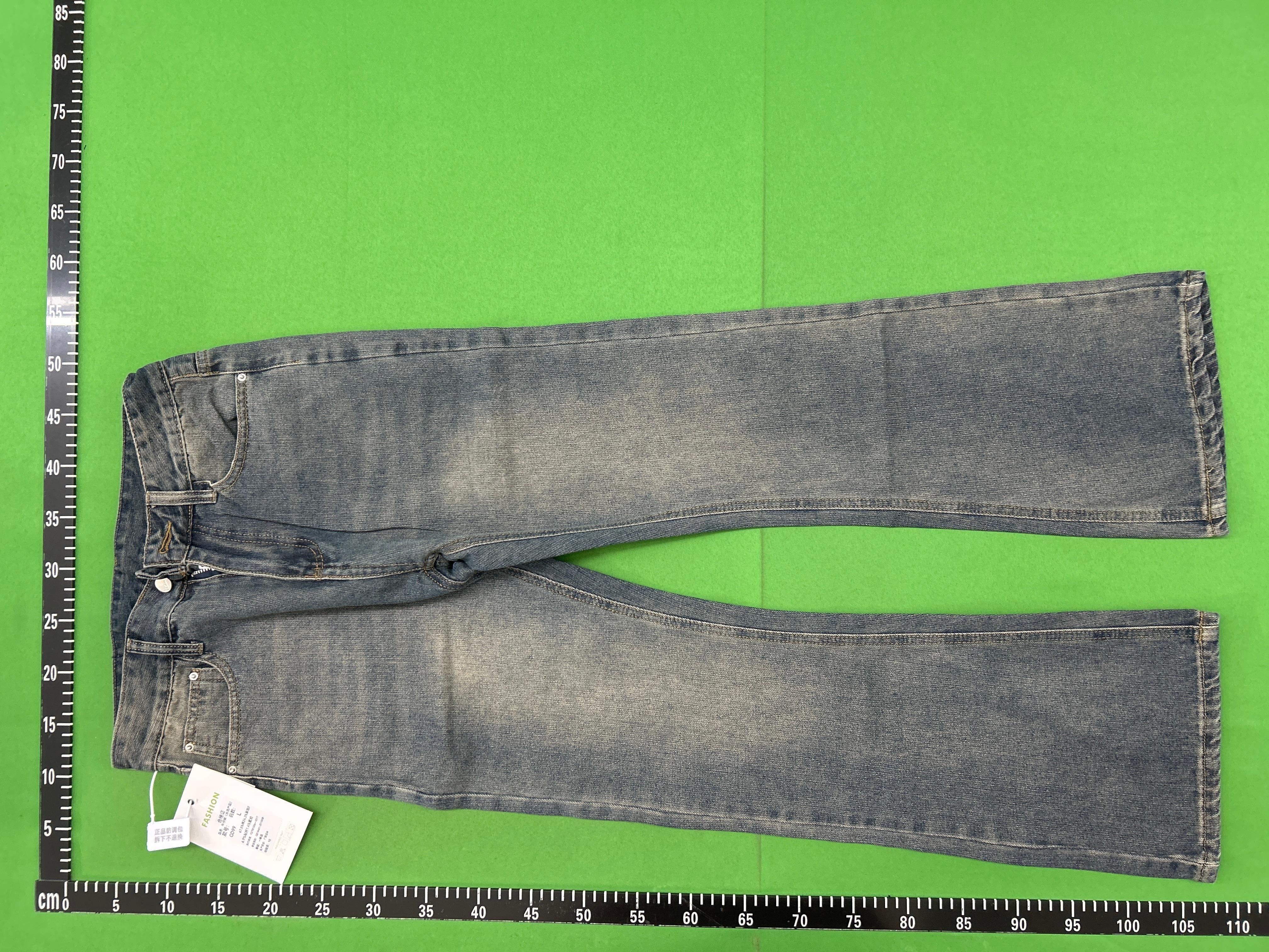 Foto QC 7 de Other 2025 Japan Okayama Slub Jeans Distressed Relaxed Bootcut Sunset Gradient Wash Blue