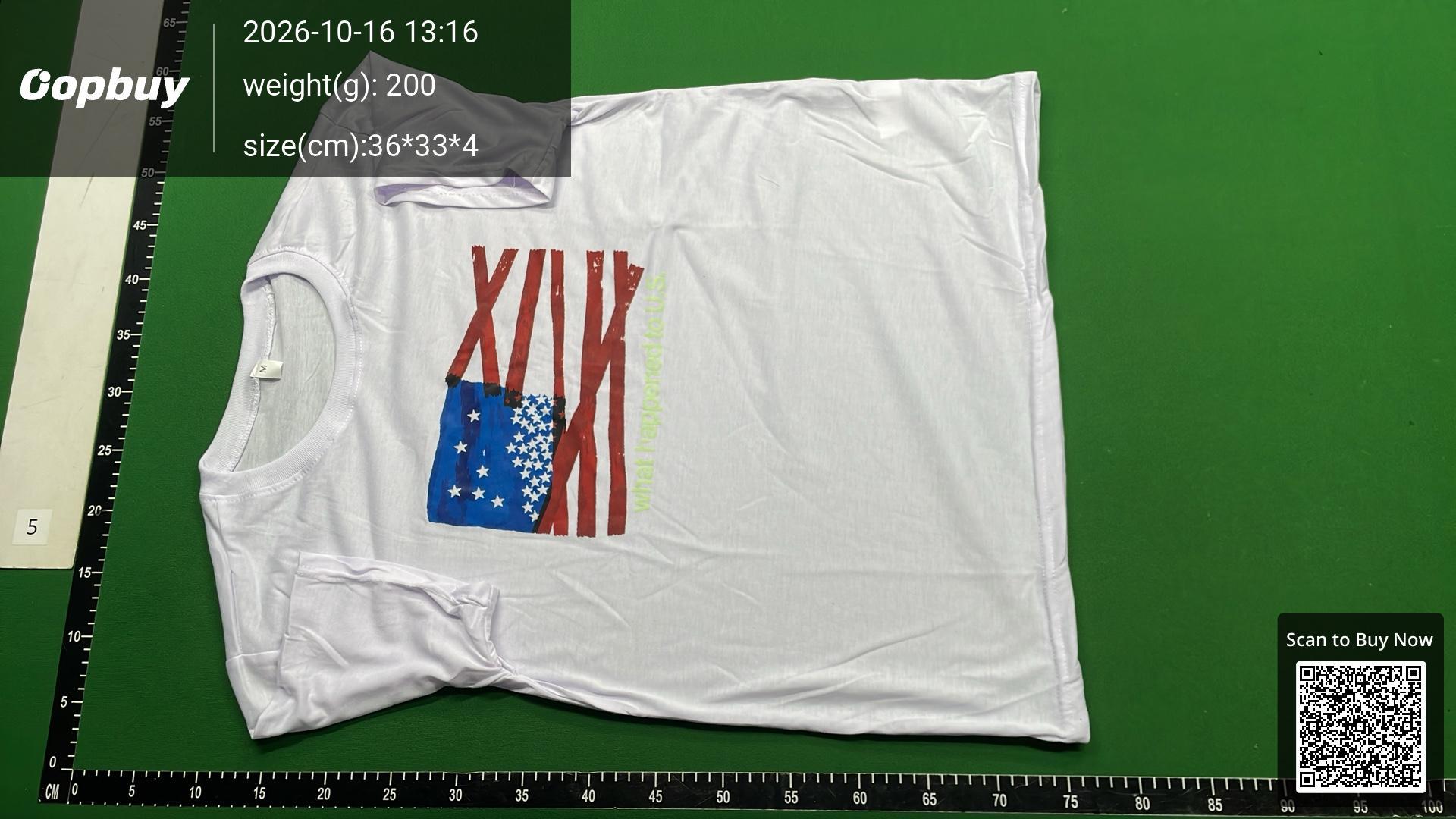 Foto QC 2 de Vince Staples Black In America Tour T-shirt What Happened To US Flag White