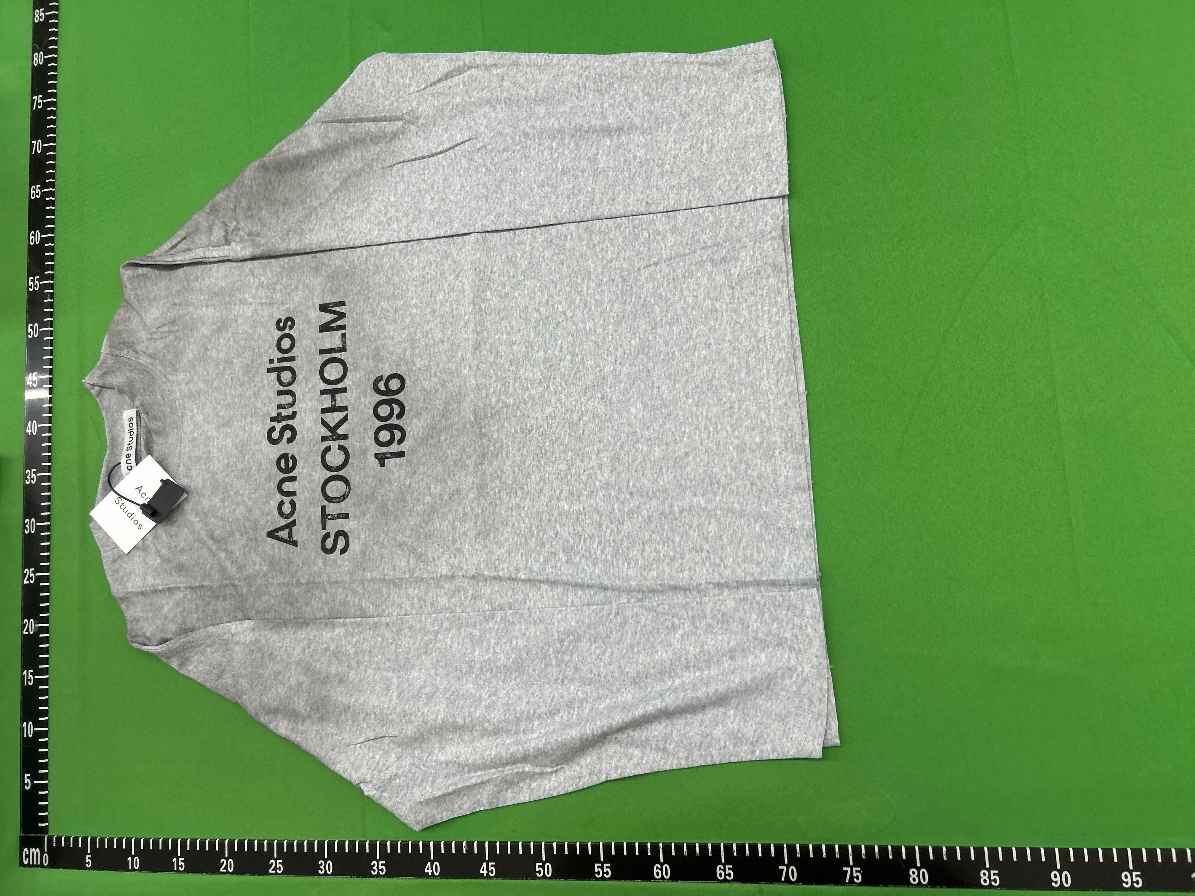 Foto QC 8 de Acne Studios T-shirt Sprayed 1996 Logo Long Sleeve Deep Blue