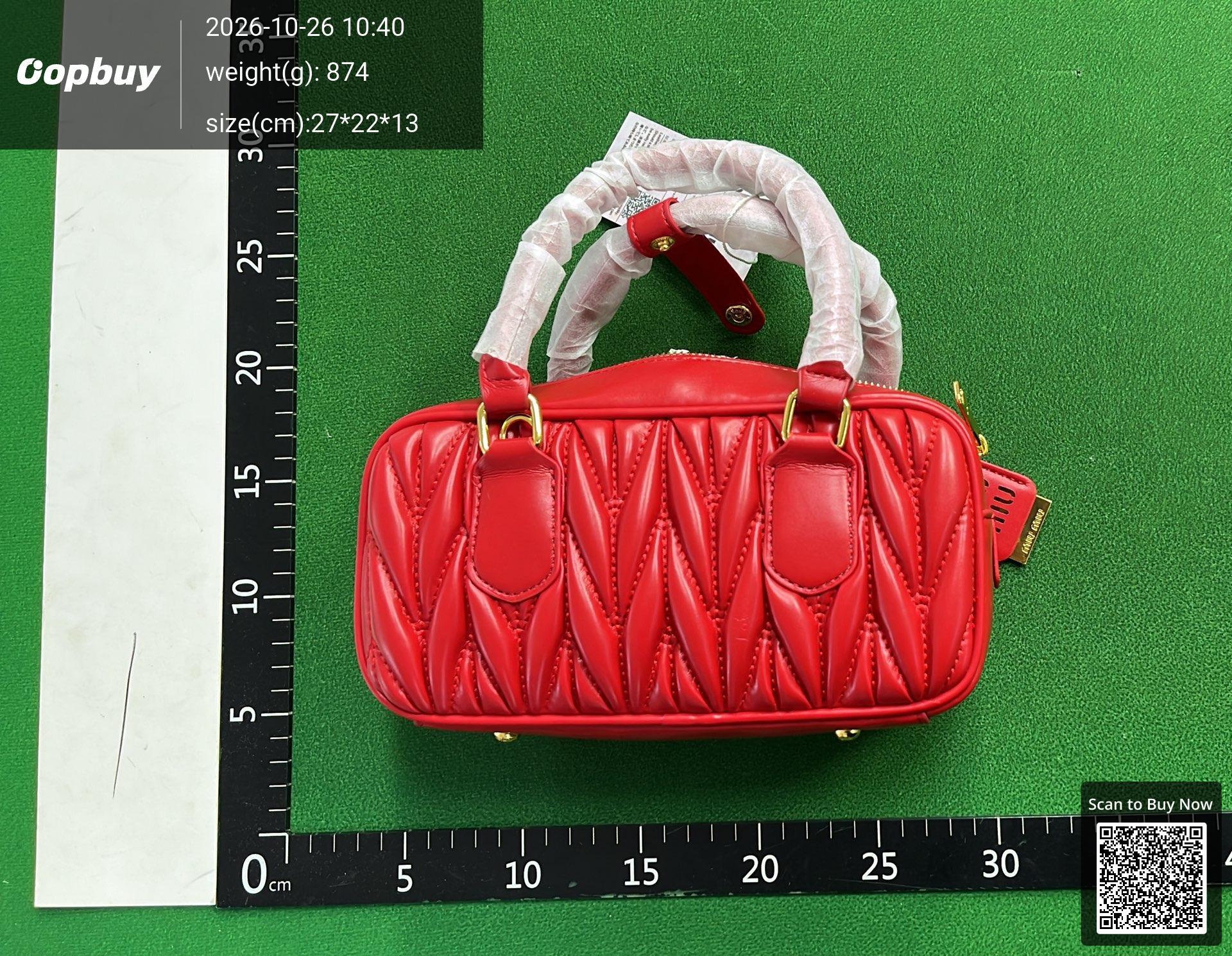 Foto QC 2 de Miu Miu Arcadie Matelasse Bag Brown Nappa Leather