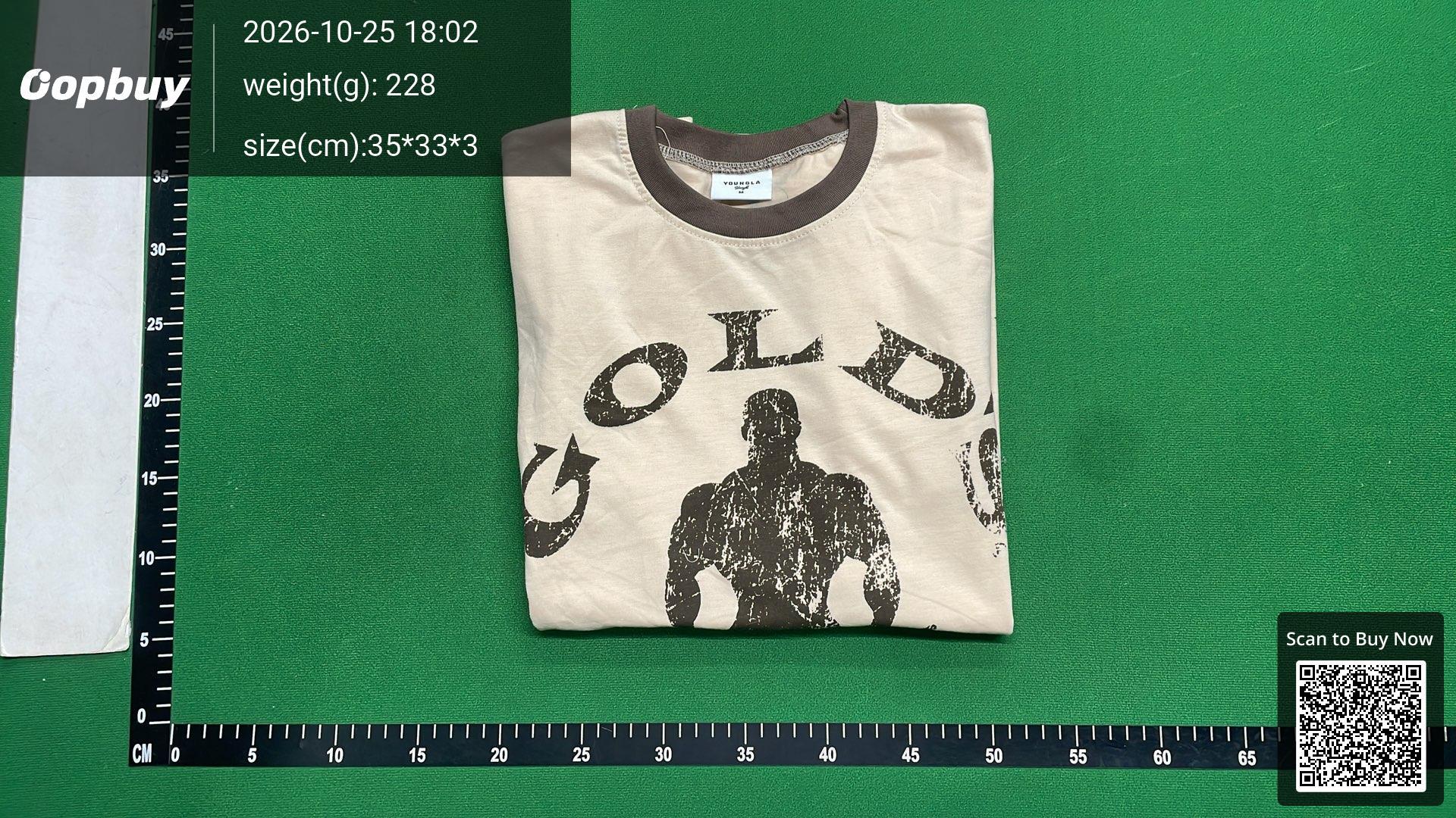 Foto QC 4 de YoungLA Gold's Gym T-shirt Joe Gold Graphic Burgundy