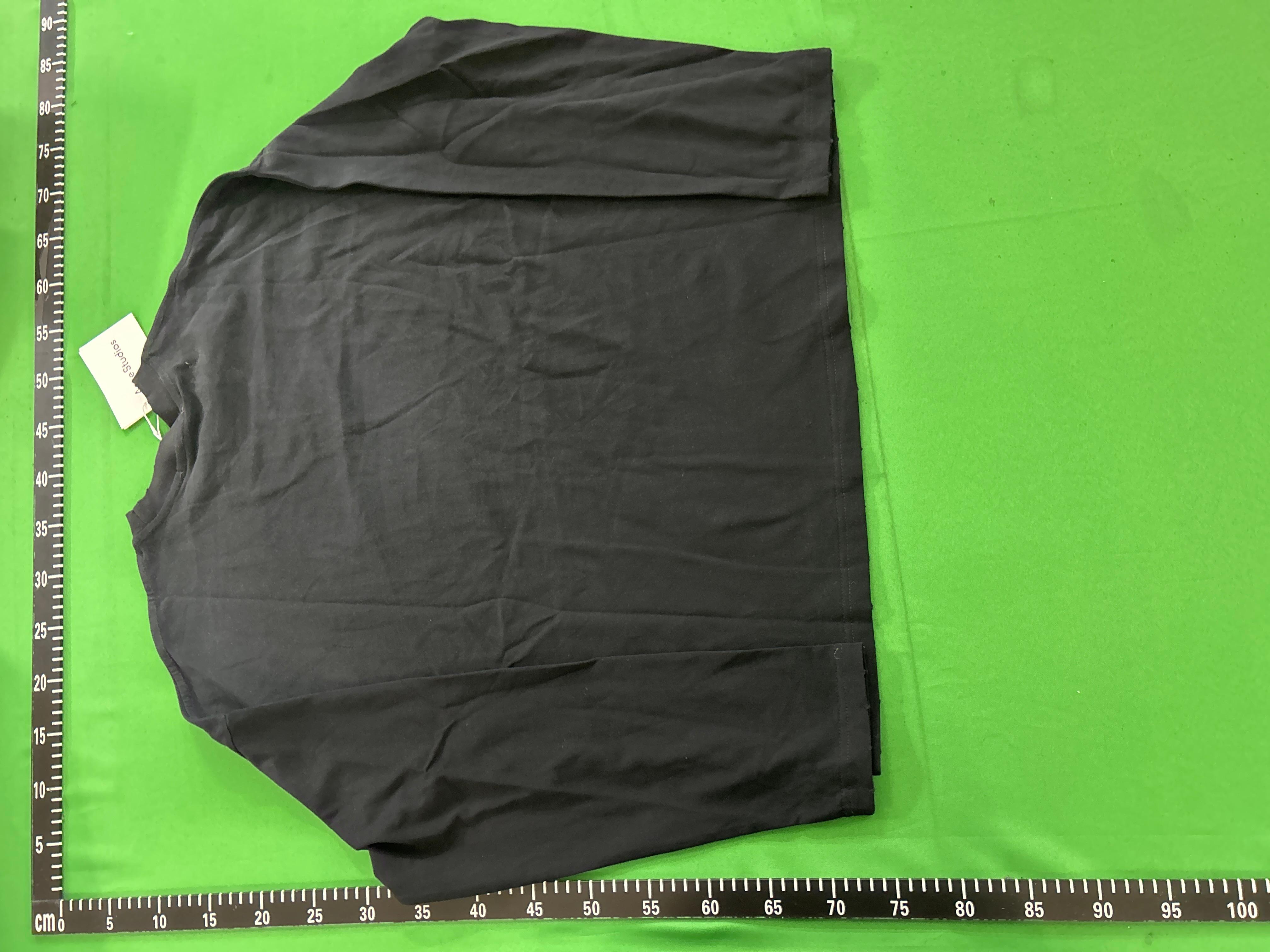 Foto QC 6 de Acne Studios T-shirt Script Logo Long Sleeve Faded Black