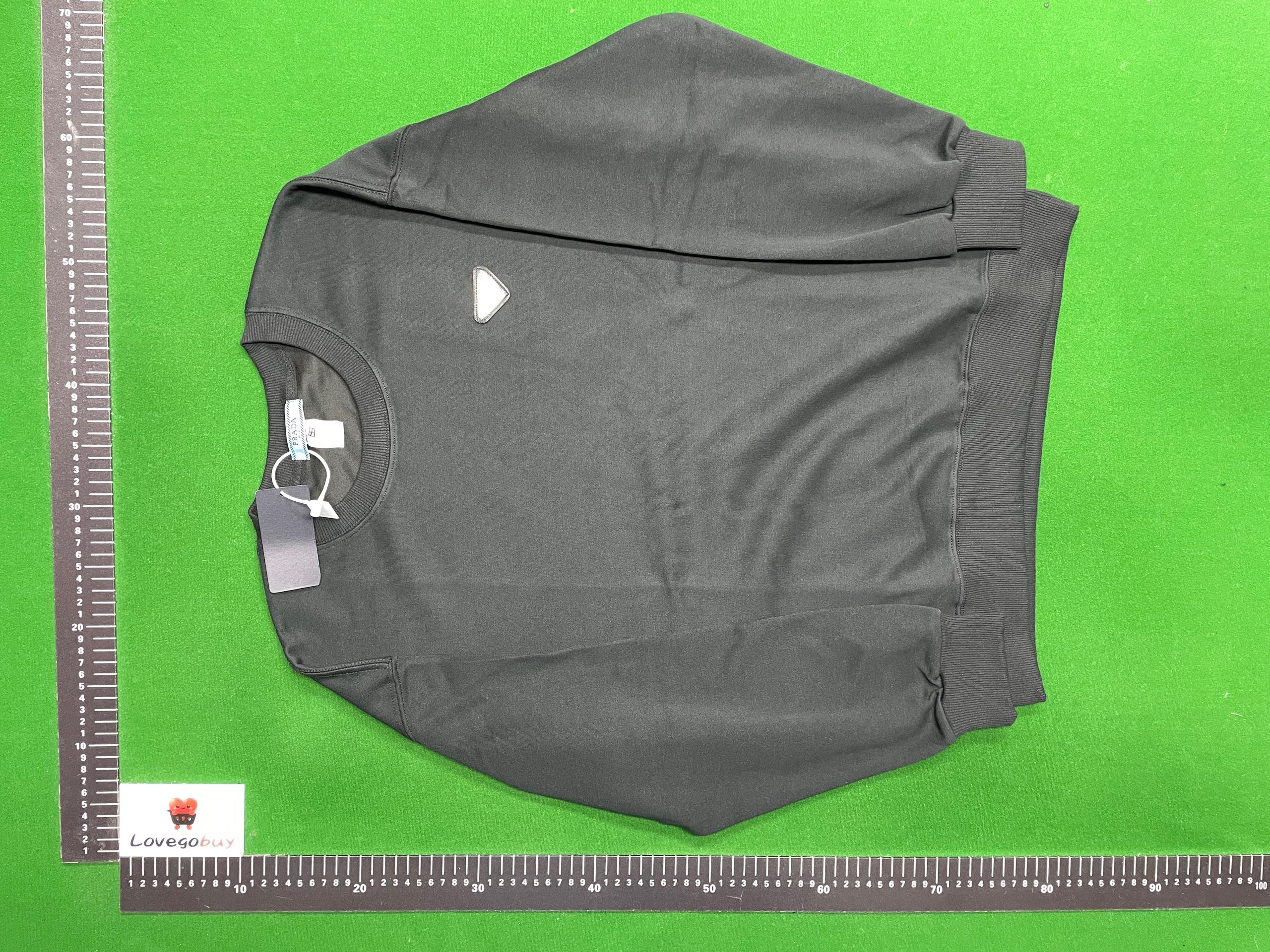 Foto QC 5 de Prada Triangle Logo Crewneck Sweater Black