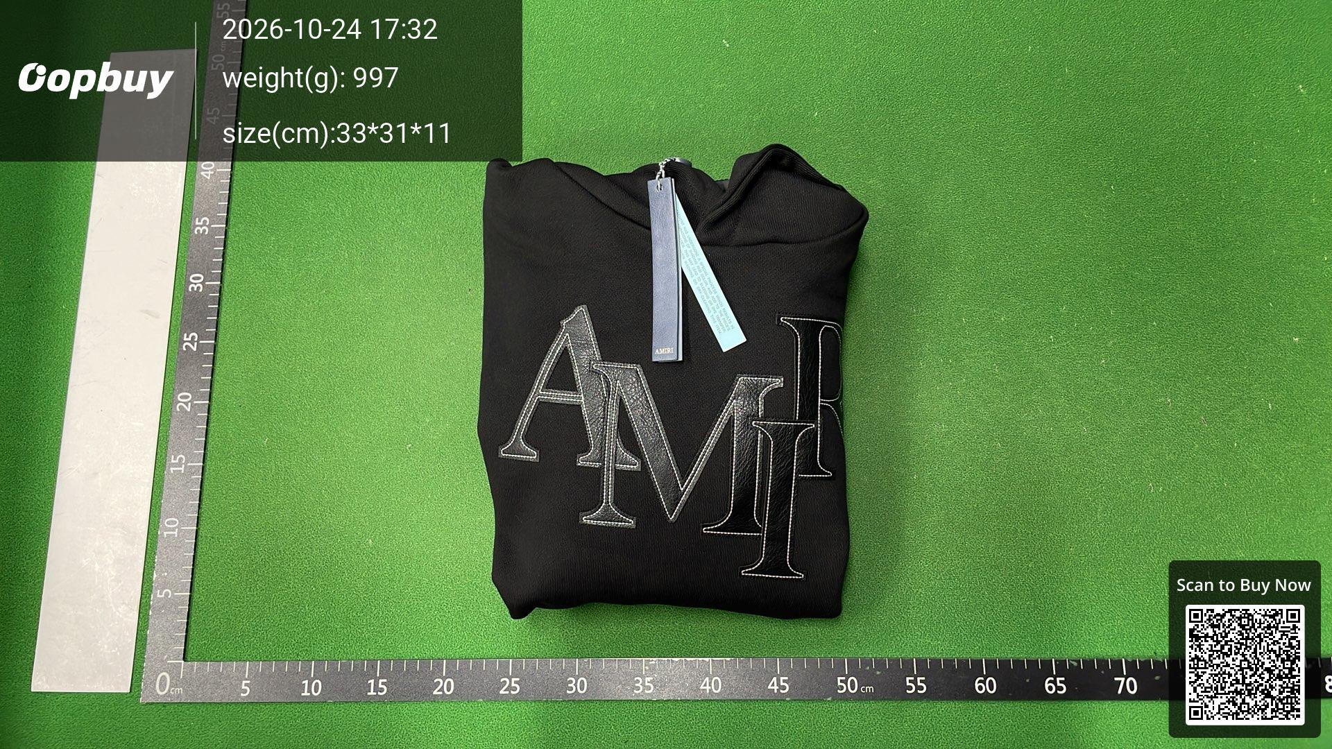 Foto QC 4 de AMIRI Bones Varsity Jacket Wool Leather Brown