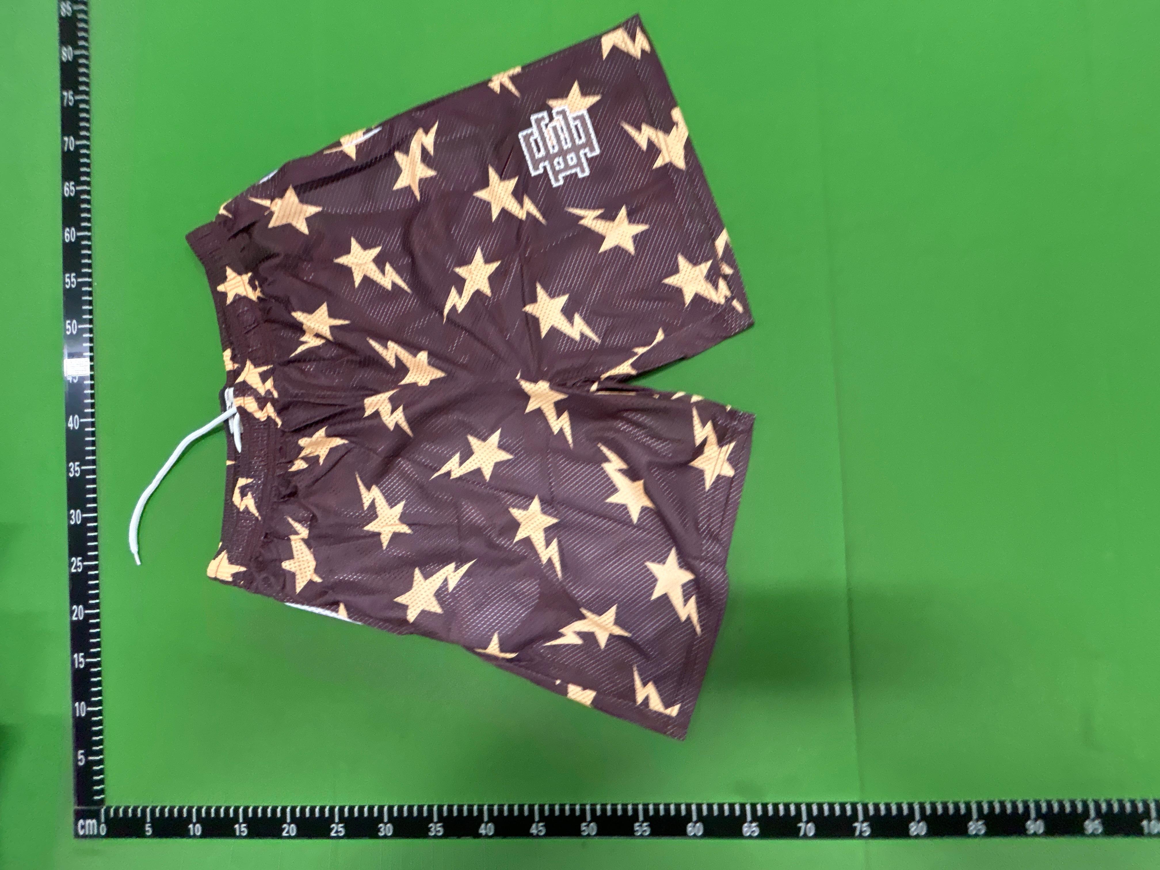 Foto QC 4 de Eric Emanuel BAPE Basic Basketball Shorts Mesh Brown Yellow