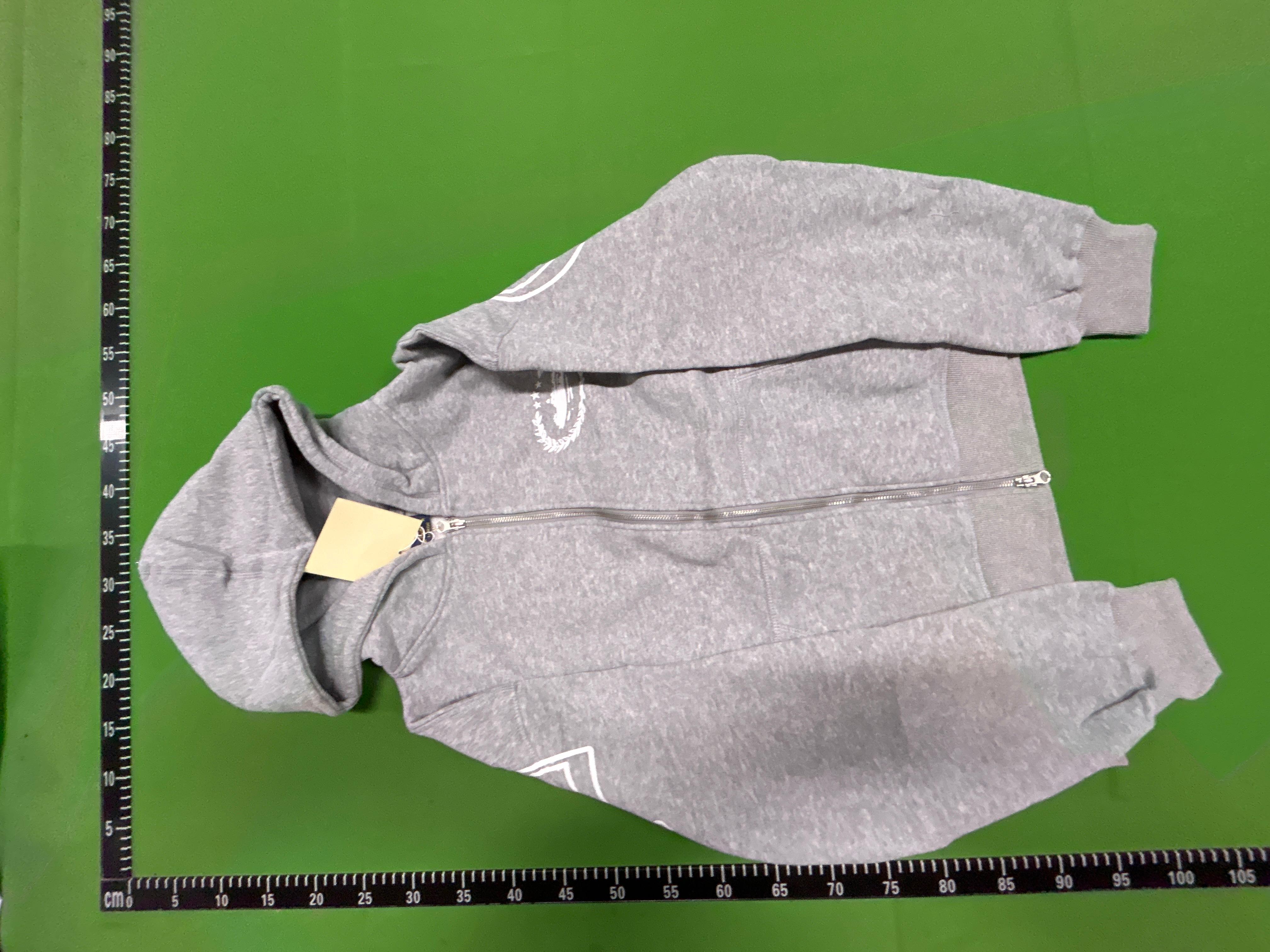 Foto QC 4 de Corteiz Island Puff Print Zip Sweater Heather Grey