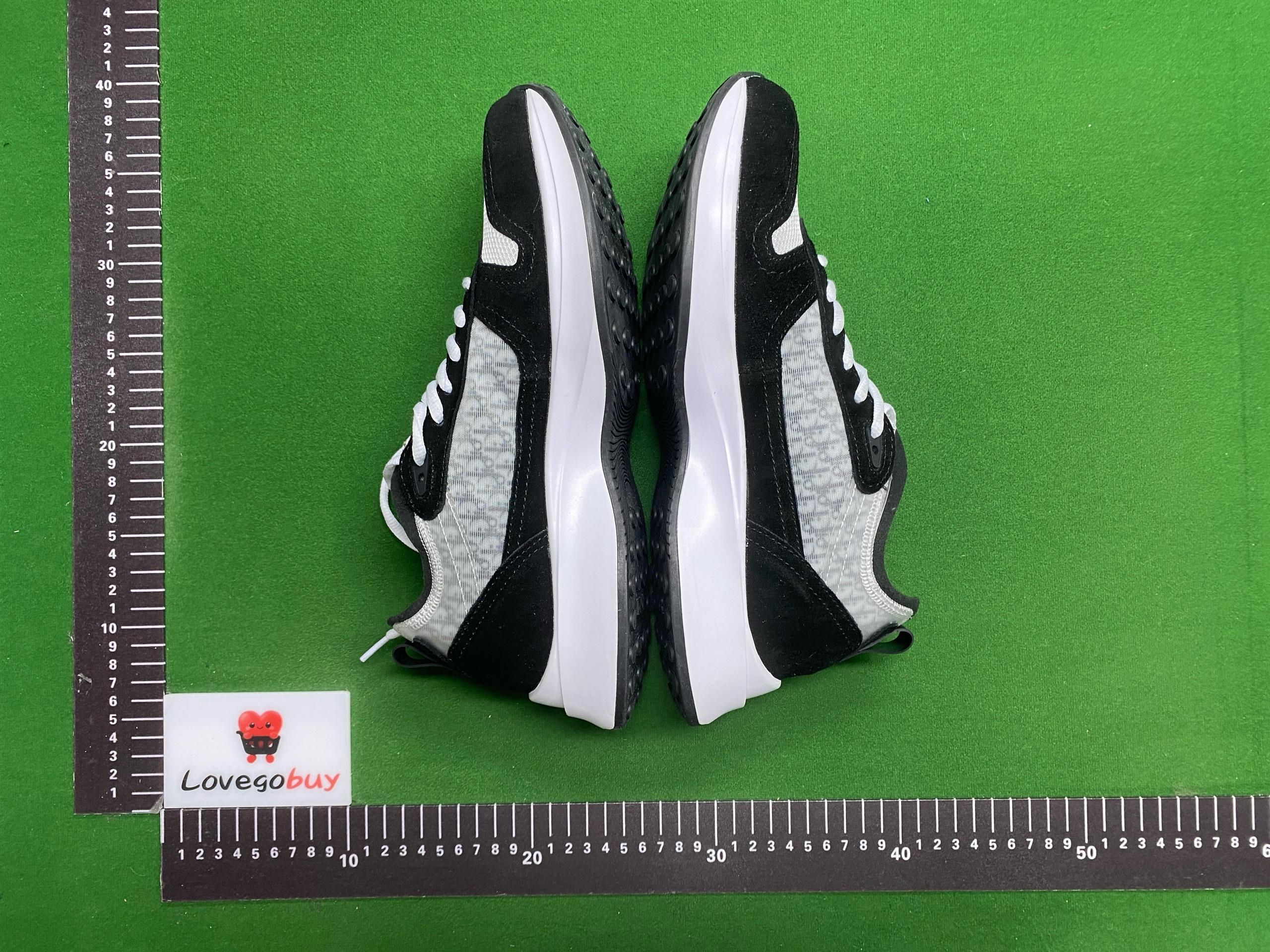 Foto QC 2 de Dior B25 Low Black Suede White Technical Mesh Oblique Sneakers