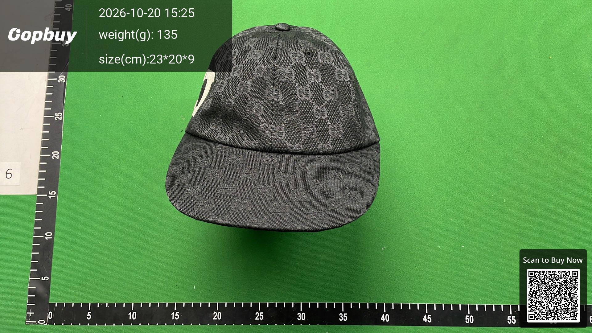 Foto QC 1 de Gucci GG Supreme 25 Baseball Cap Beige