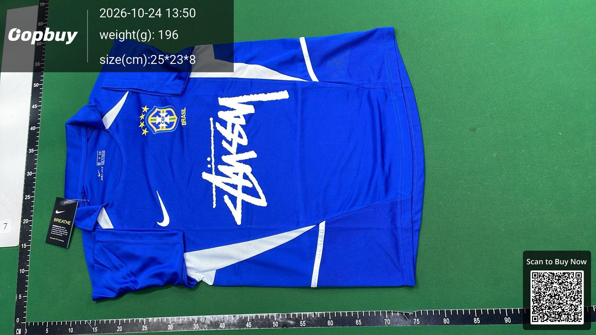 Foto QC 2 de Stussy x Nike x Brazil Home Palm Tree Print Jersey White