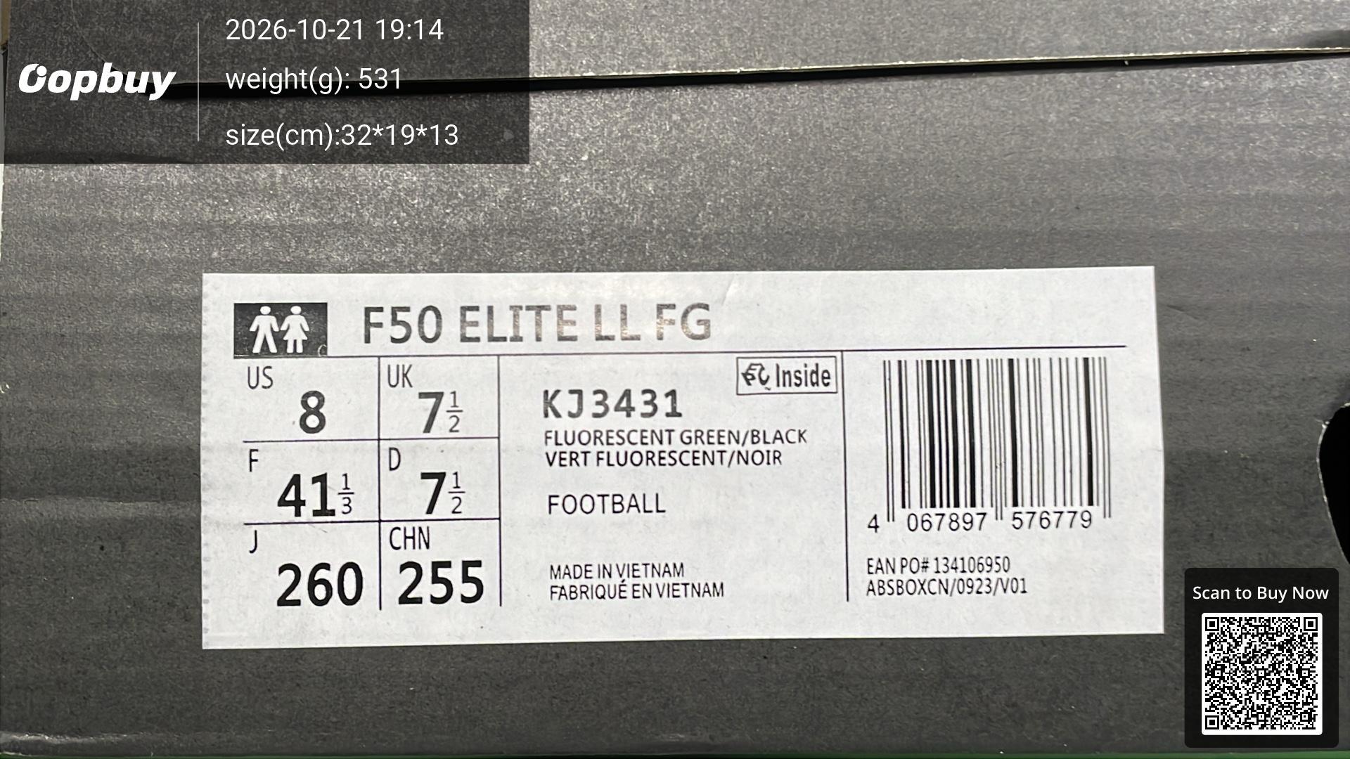 Foto QC 7 de adidas F50 Elite Laceless FG Hyperfast Cloud White Solar Purple Solar Turbo KJ6080