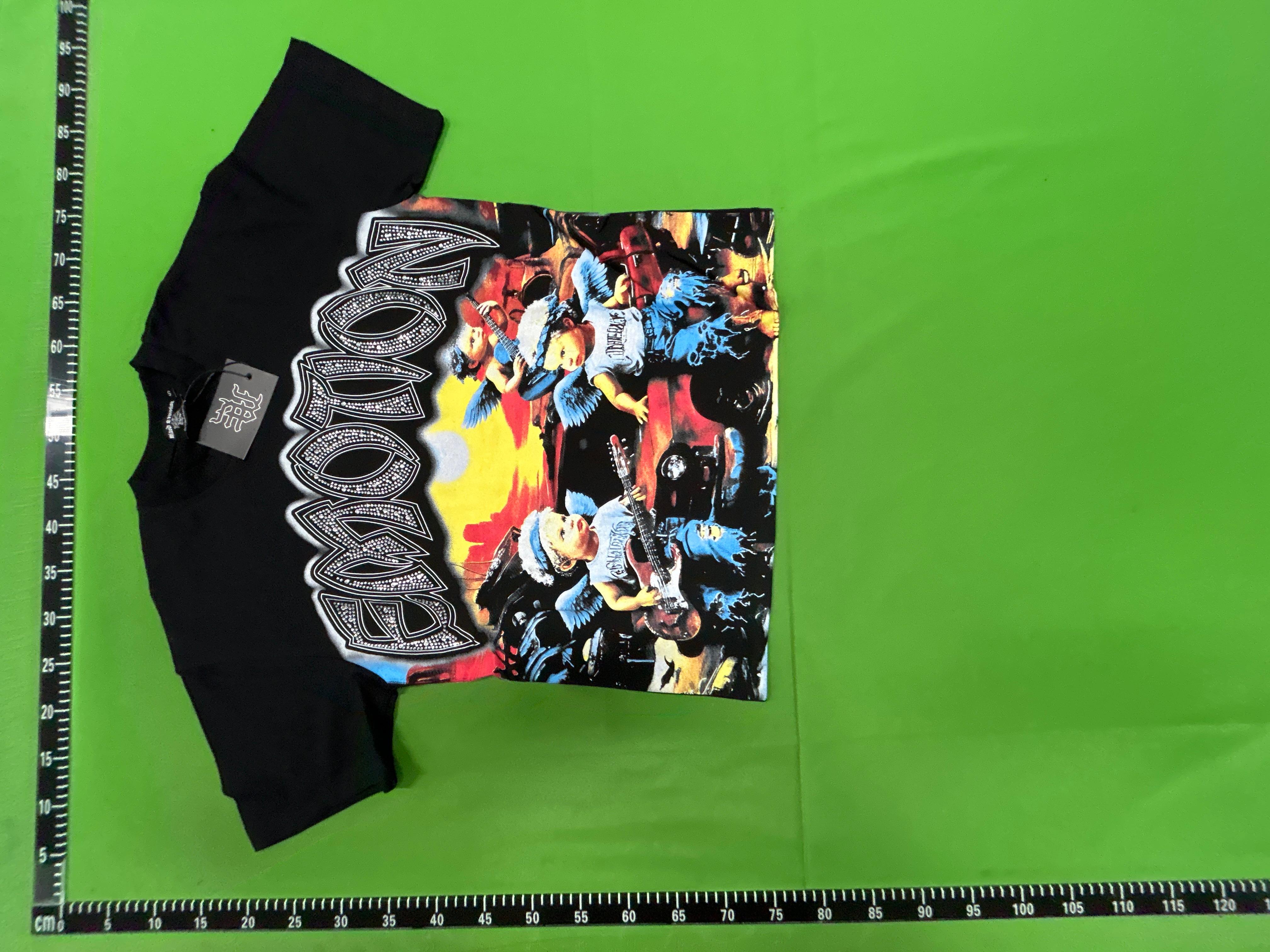 Foto QC 3 de EM Emotion Rhinestone Logo Angel T-shirt White