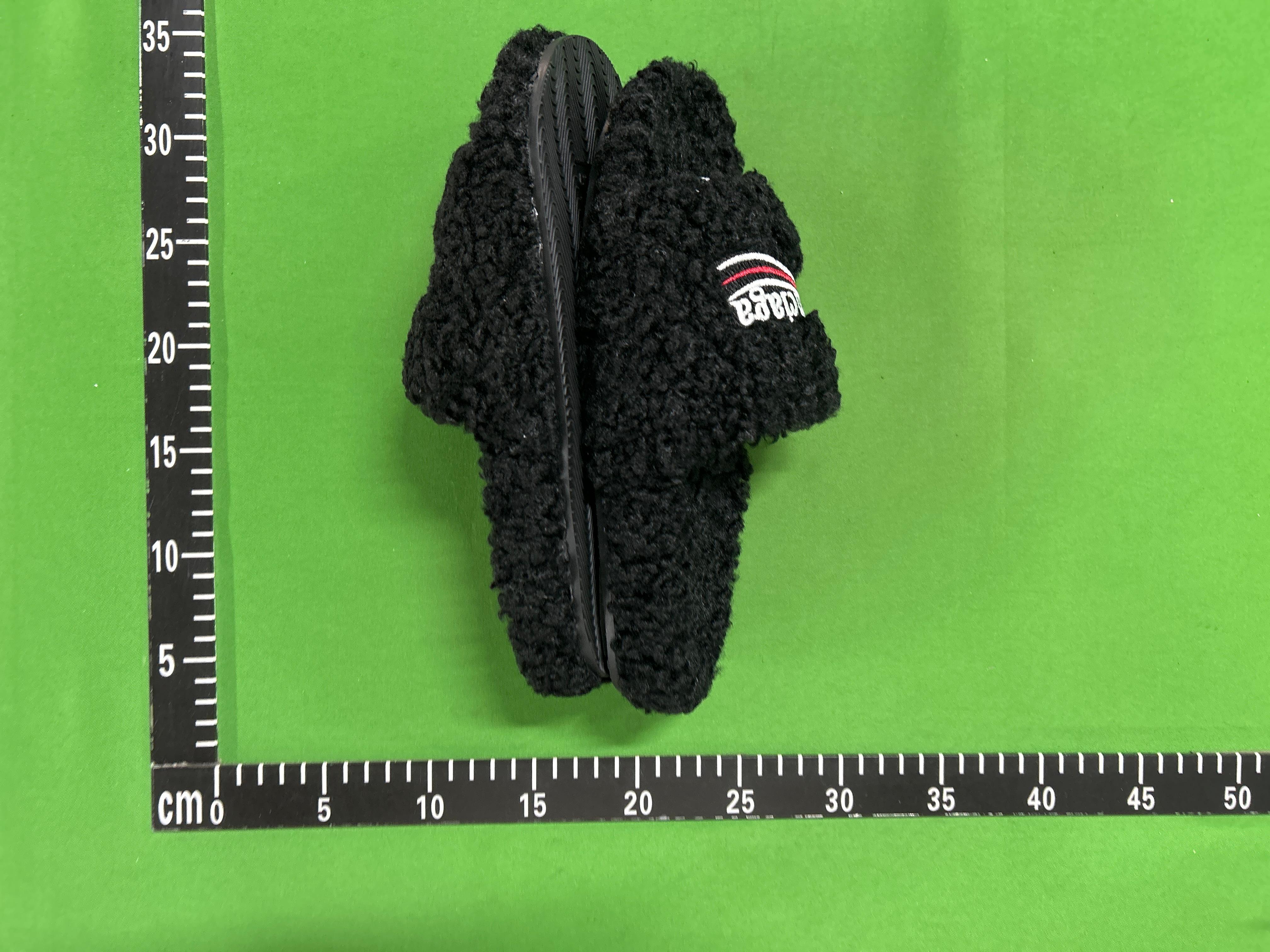 Foto QC 5 de Balenciaga Furry Slide Faux Shearling Political Campaign Chataigne
