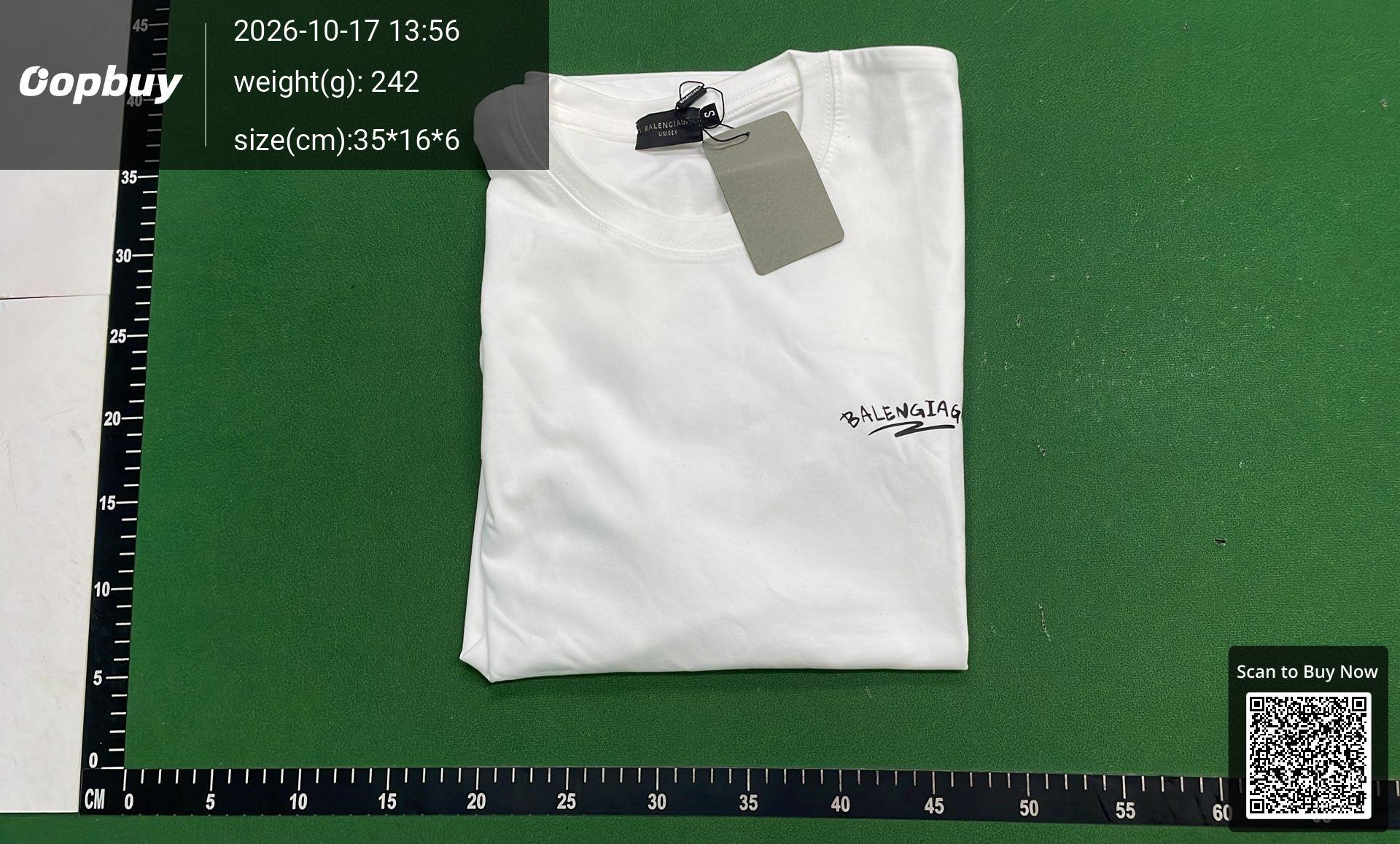 Foto QC 8 de Balenciaga T-shirt Spray Paint Logo White