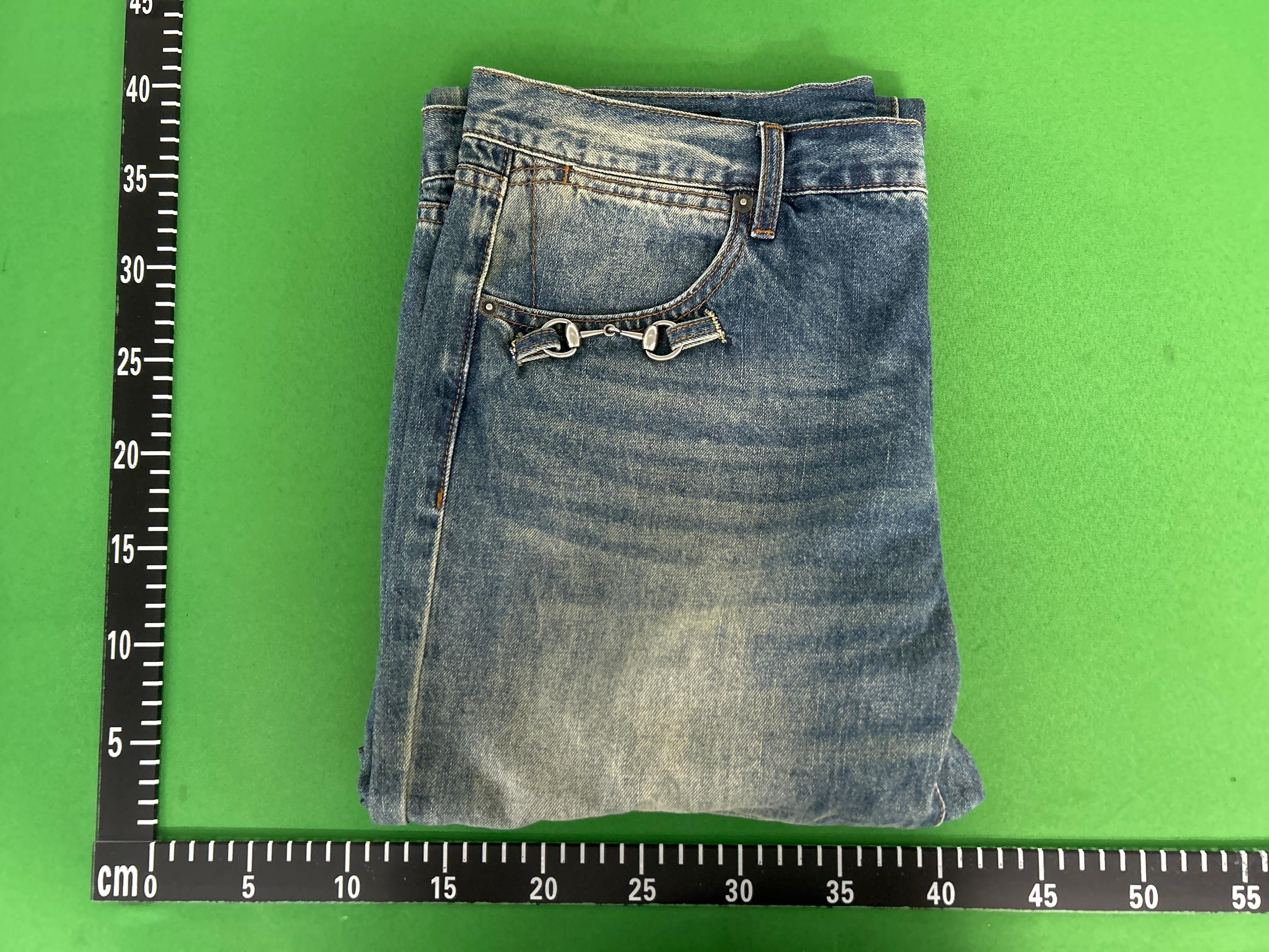 Foto QC 1 de Gucci Horsebit Wide-Leg Jeans Dark Grey