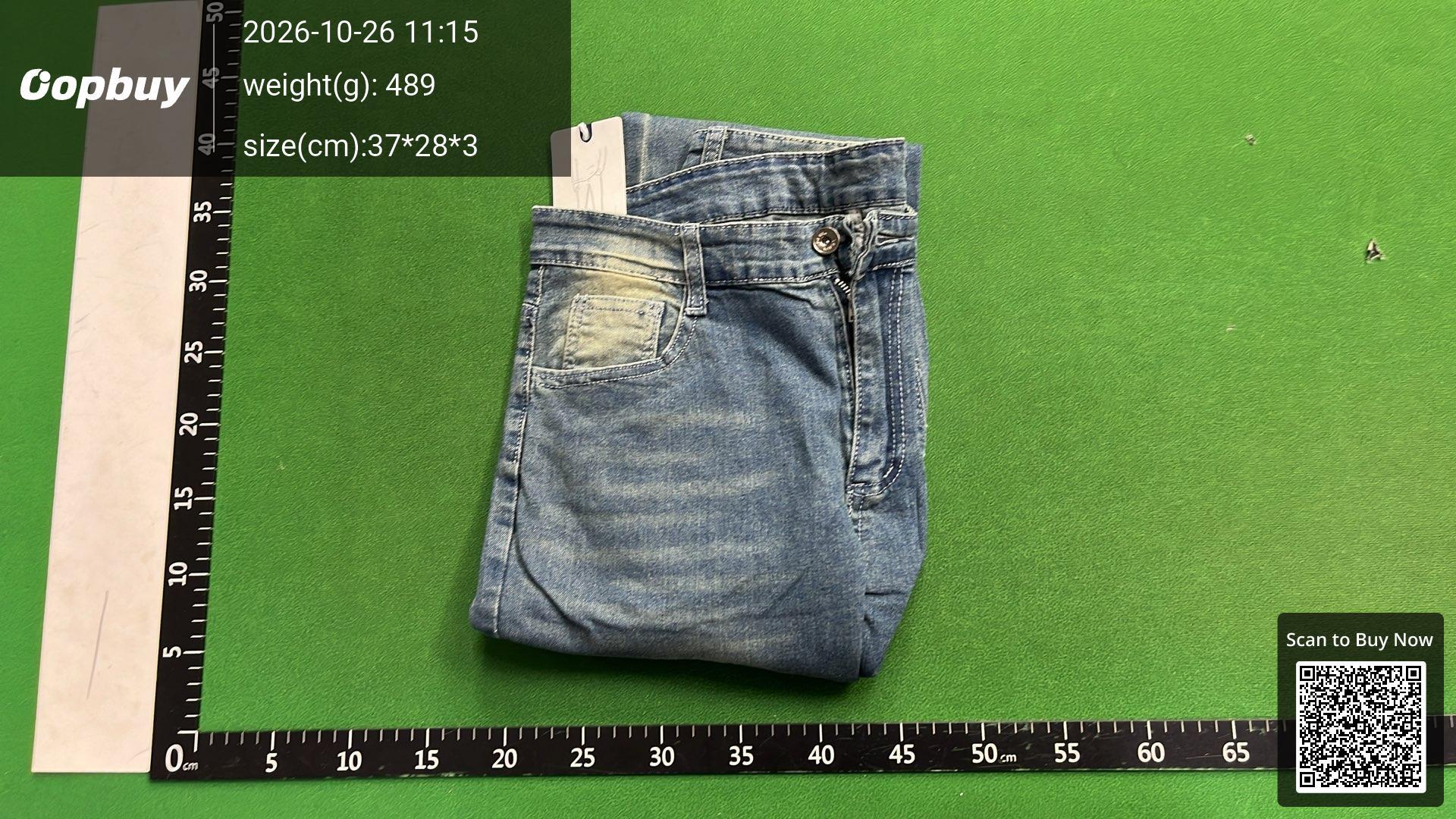Foto QC 4 de Louis Vuitton Jeans Monogram Embroidery Slim Blue