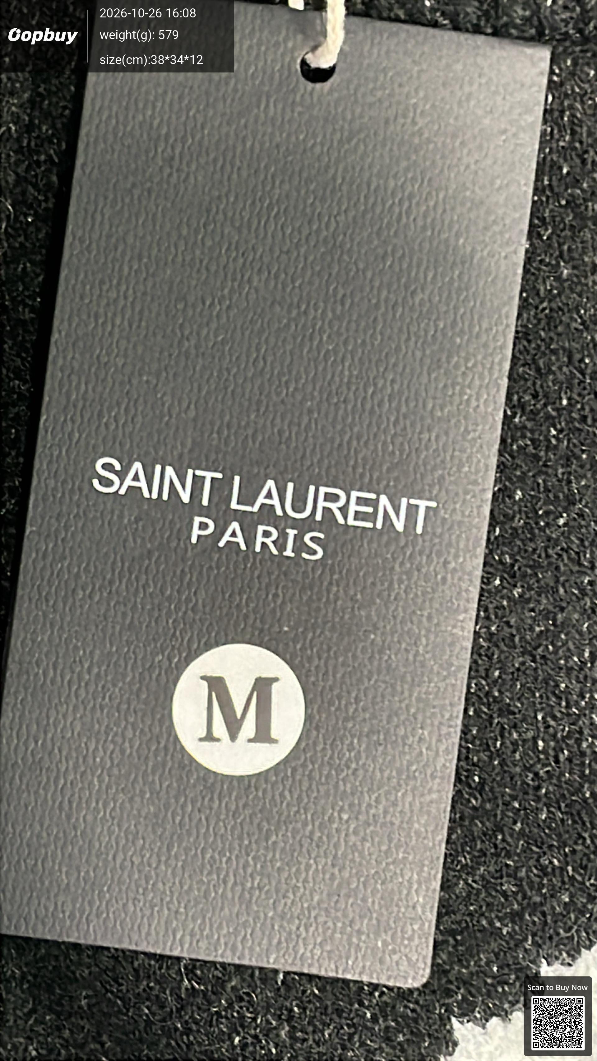 Foto QC 5 de Saint Laurent Crewneck Sweater Mohair Wool Script Logo Black