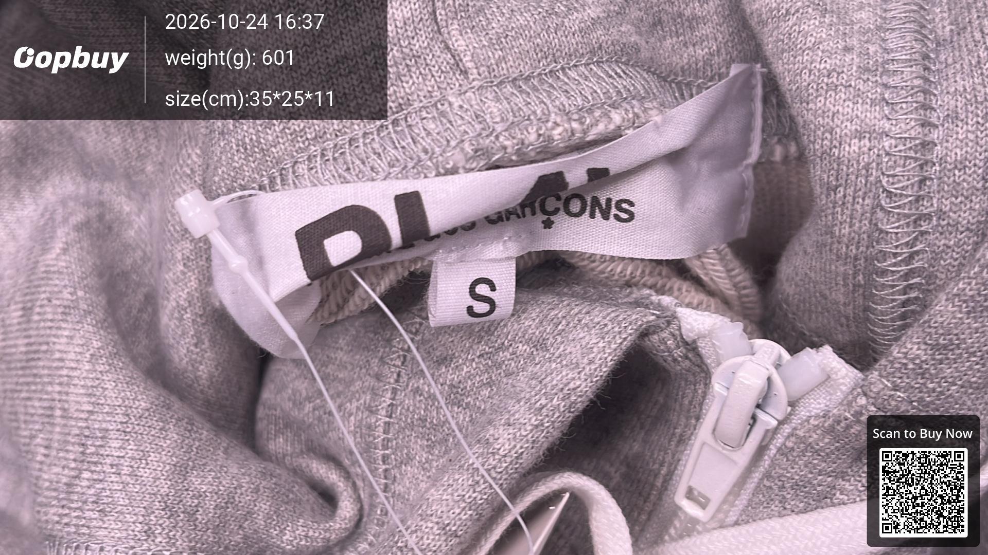 Foto QC 1 de Comme des Garcons Play Heart Logo Zip-Up Jacket Blue