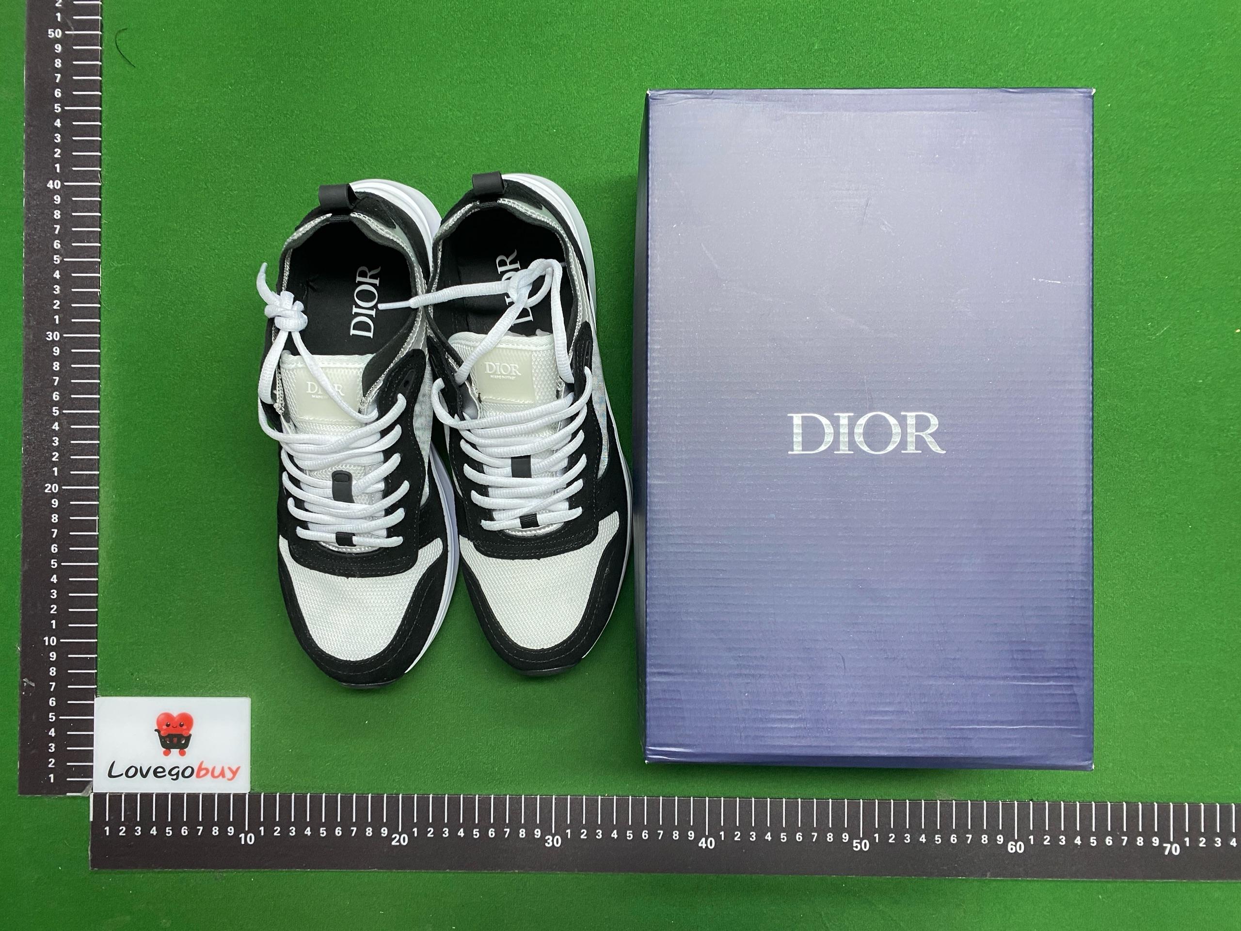 Foto QC 3 de Dior B25 Low Black Suede White Technical Mesh Oblique Sneakers