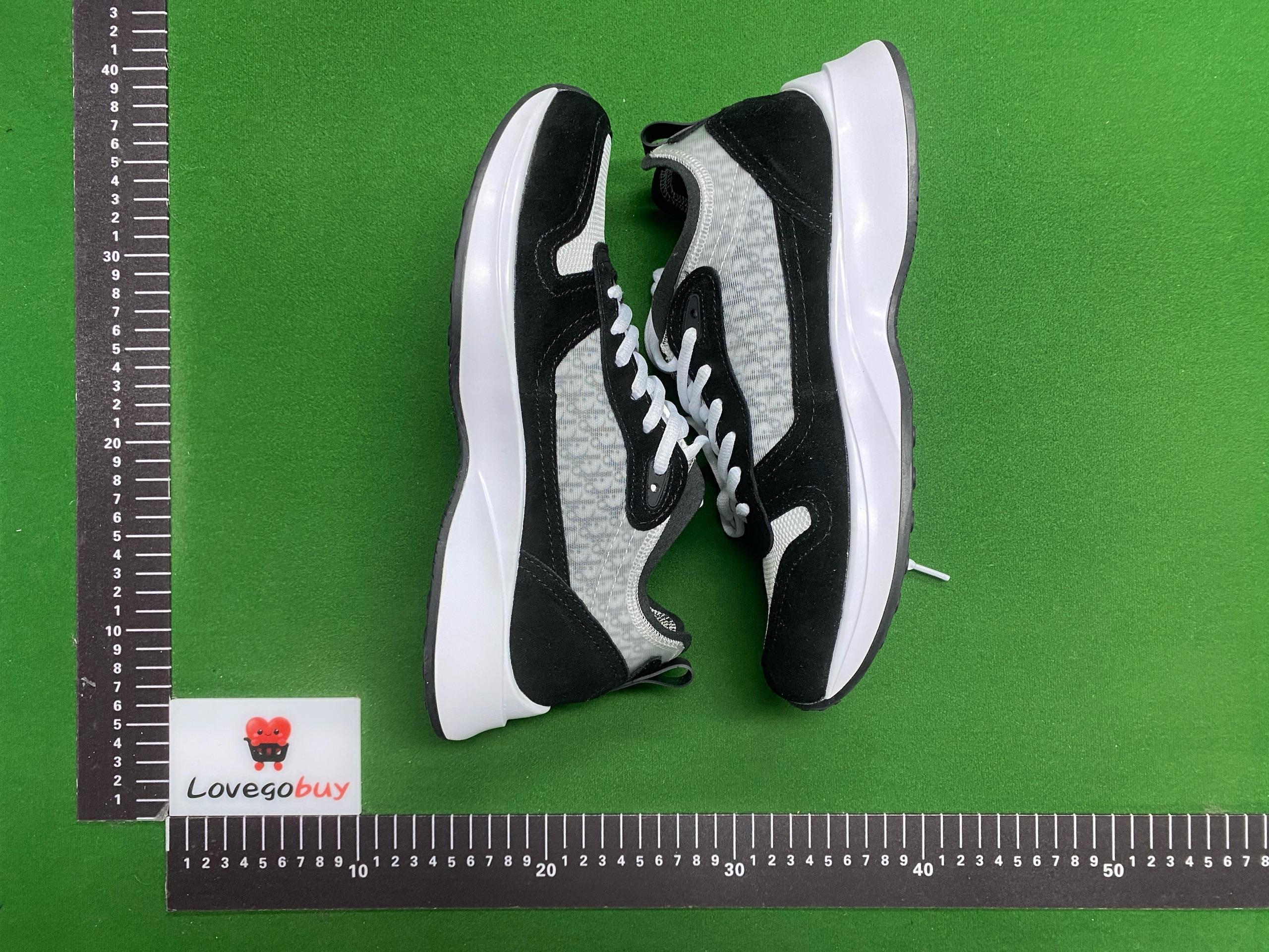 Foto QC 1 de Dior B25 Low Black Suede White Technical Mesh Oblique Sneakers