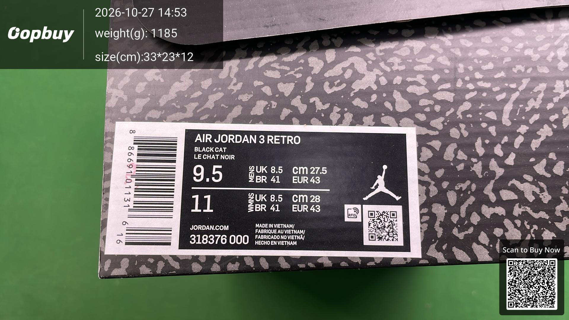 Foto QC 2 de Jordan 3 Retro SP J Balvin Medellin Sunset FN0344-901